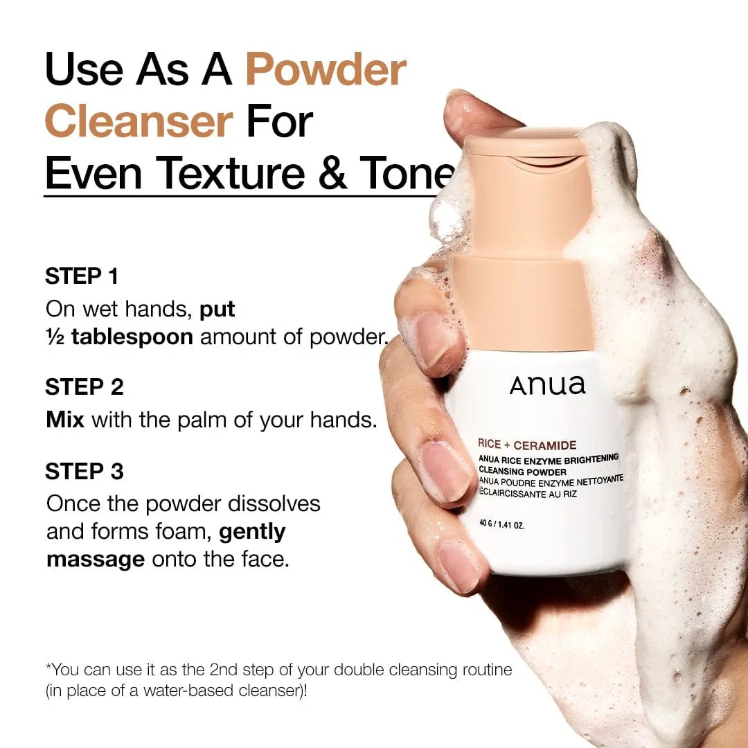 Anua Rice Enzyme Brightening Cleansing Powder 40g (1.41oz)