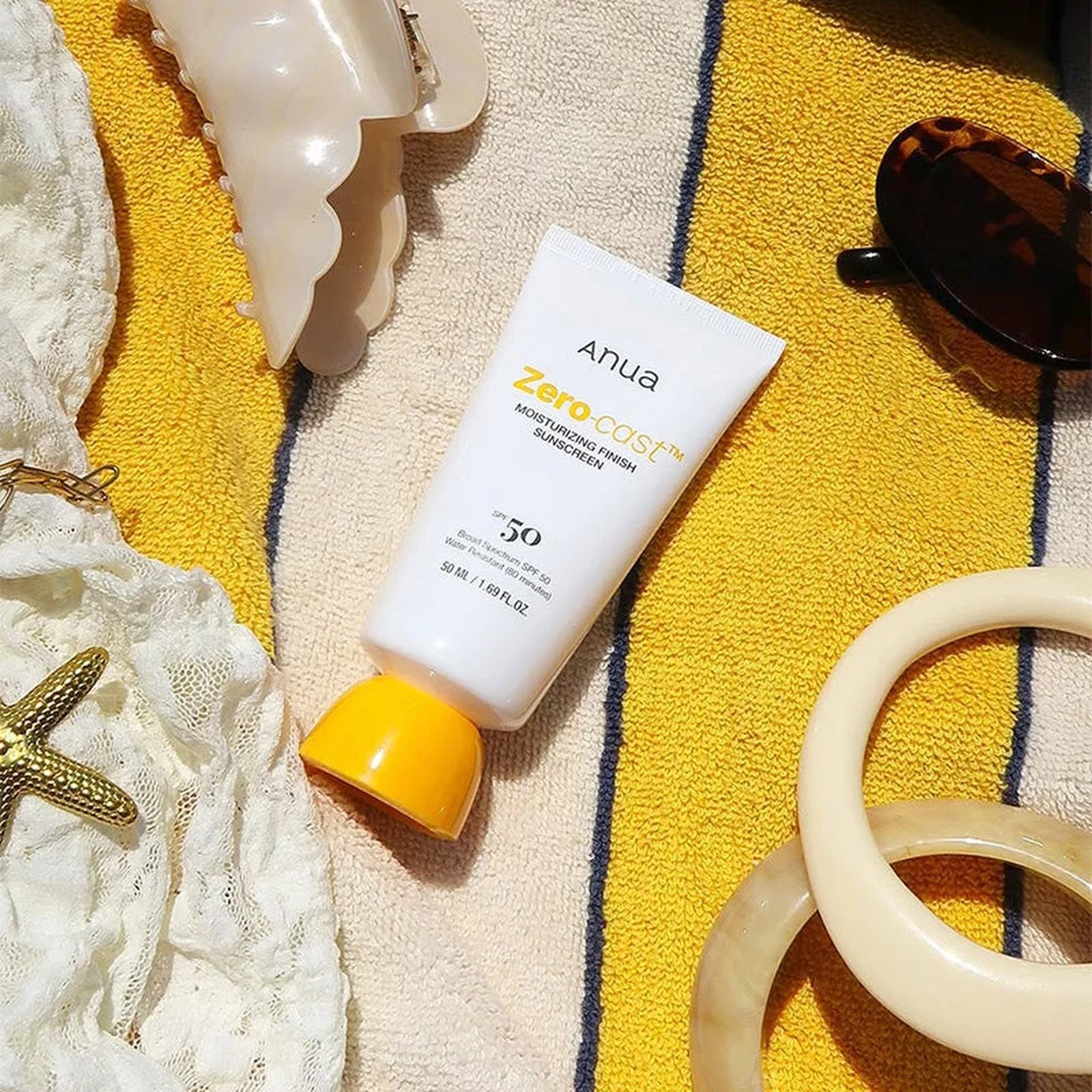 Anua Zero-Cast Moisturizing Finish Sunscreen SPF50+ 50ml
