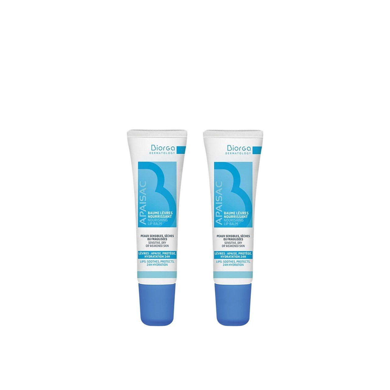 Apaisac Nourishing Lip Balm 15ml x2