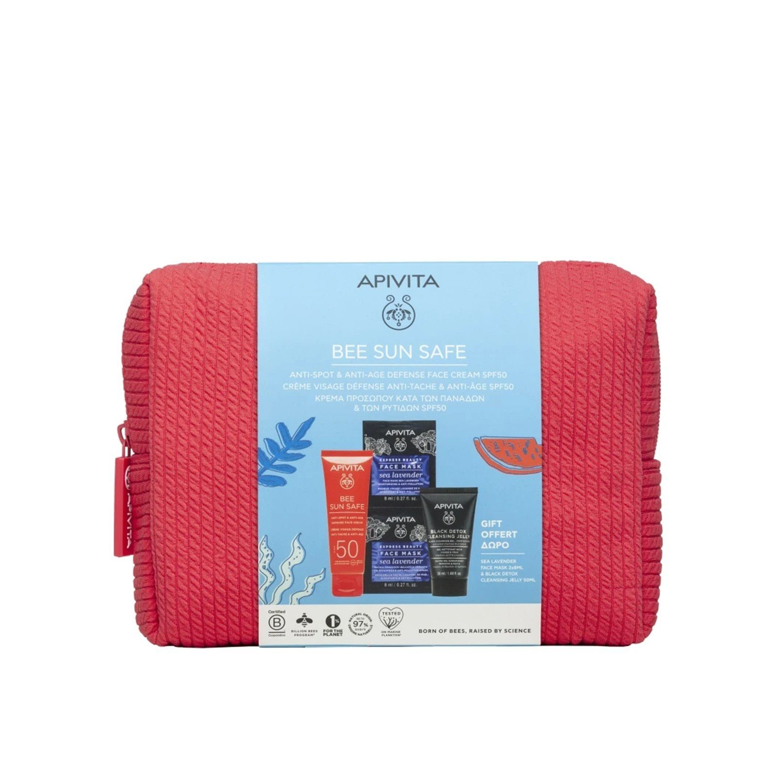 APIVITA Bee شمس Safe مضاد للبقع & Anti-Age دفاع كريم للوجه SPF50 Set