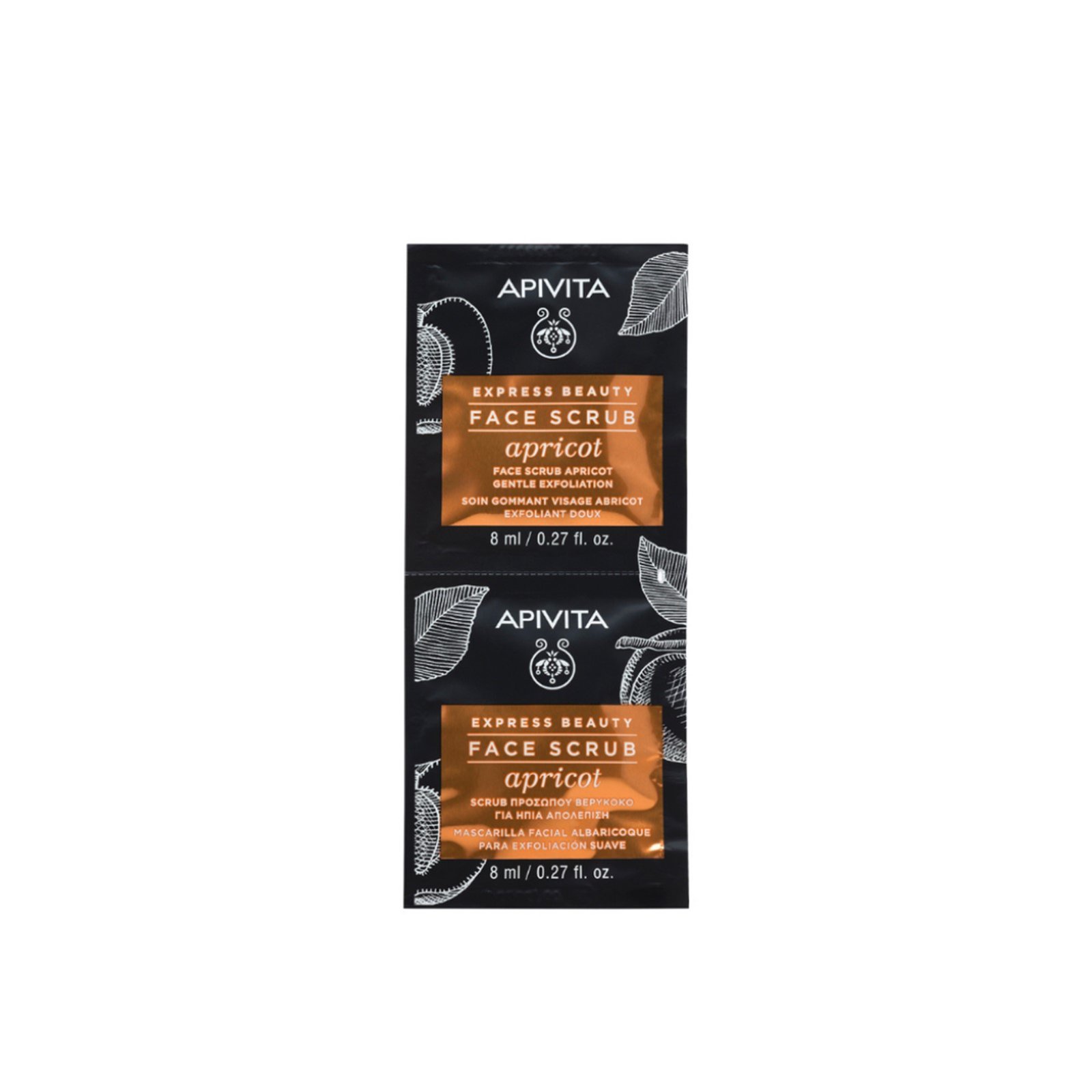 APIVITA Express Beauty Face Scrub Apricot 2x8ml (2x0.27floz)