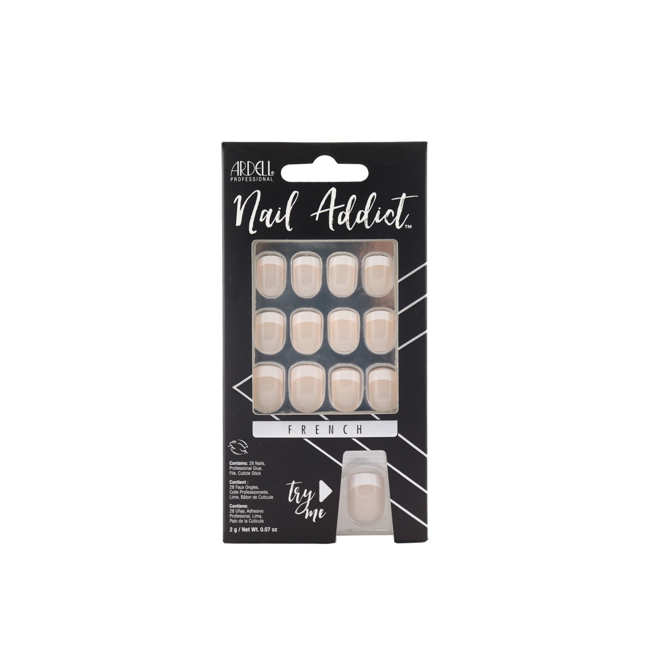 Ardell أظافر Addict French Artificial أظافر كلاسيكي x28