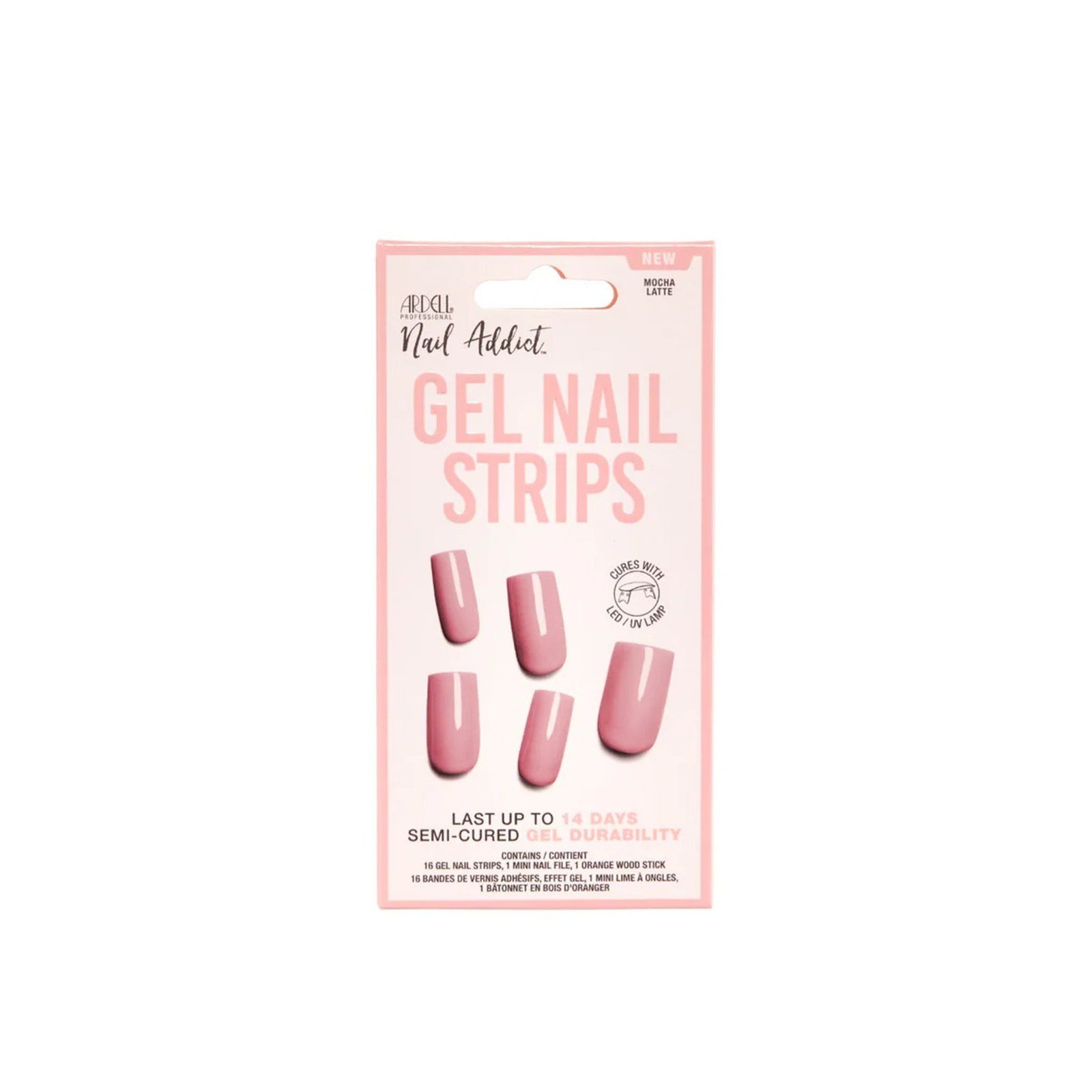 Ardell Nail Addict Gel Nail Strips Mocha Latte x16
