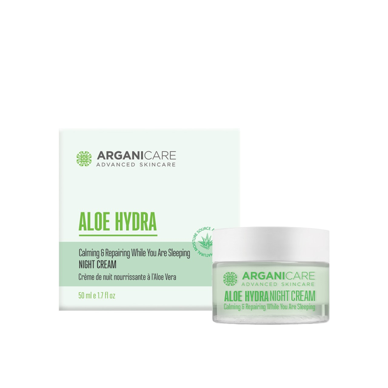 Arganicare Aloë Hydraterende Nachtcrème 50ml