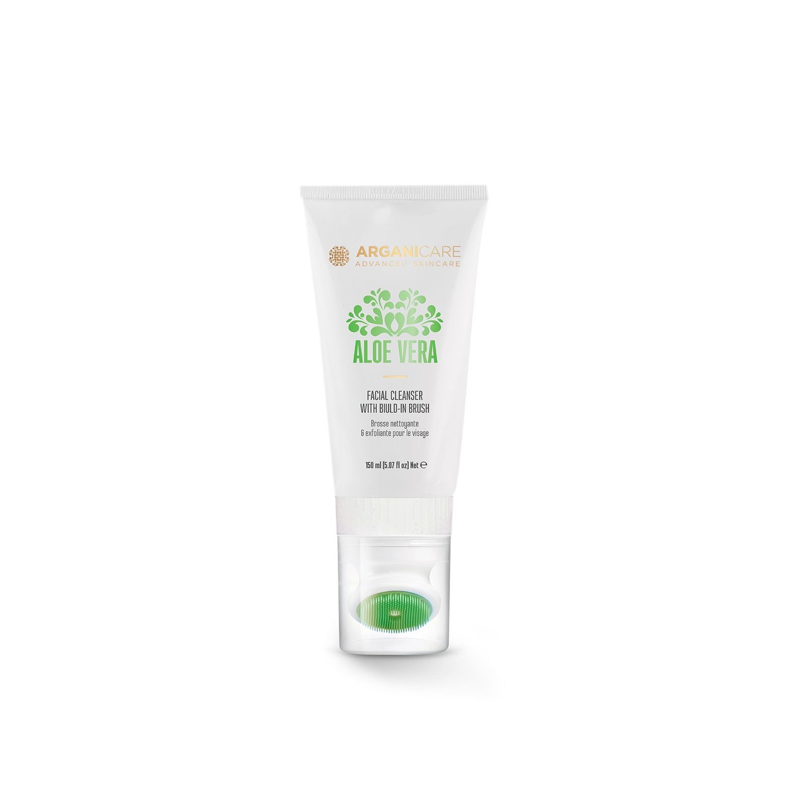 Arganicare Čisticí Přípravek Na Obličej S Aloe Vera Se Zabudovaným Kartáčkem 150ml