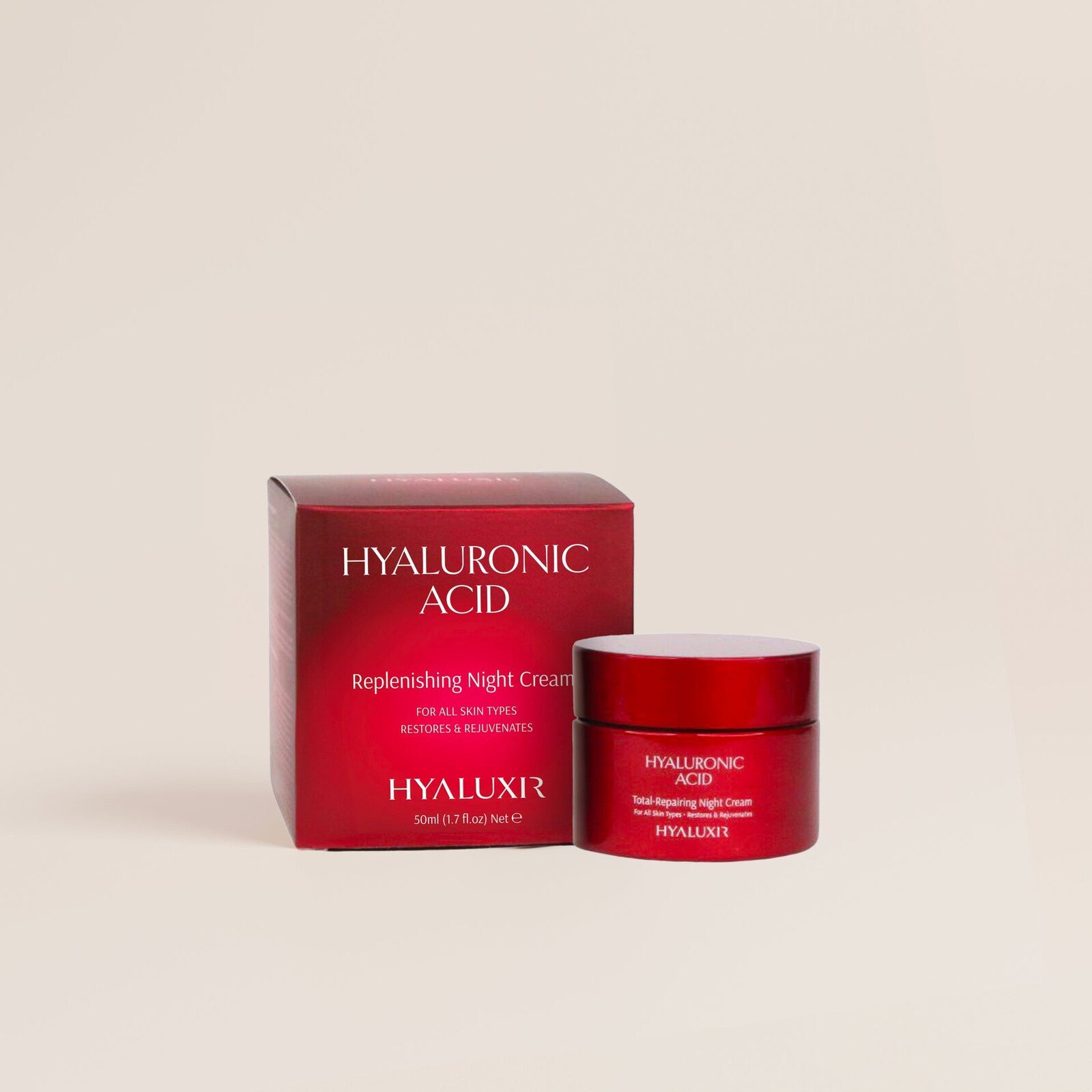 Arganicare Hyaluxir Crema Notte Rimpolpante con Acido Ialuronico 50ml