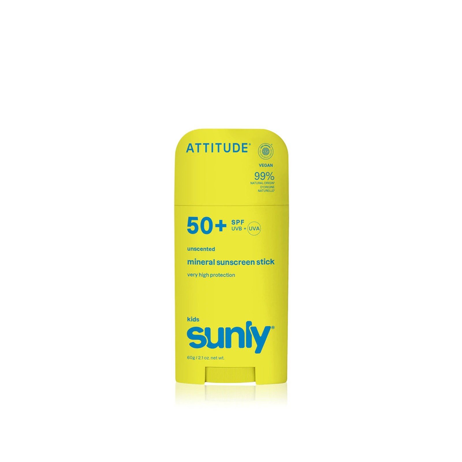 ATTITUDE Sunly Kids قلم واقي شمس معدني بدون رائحة SPF50+ 60g