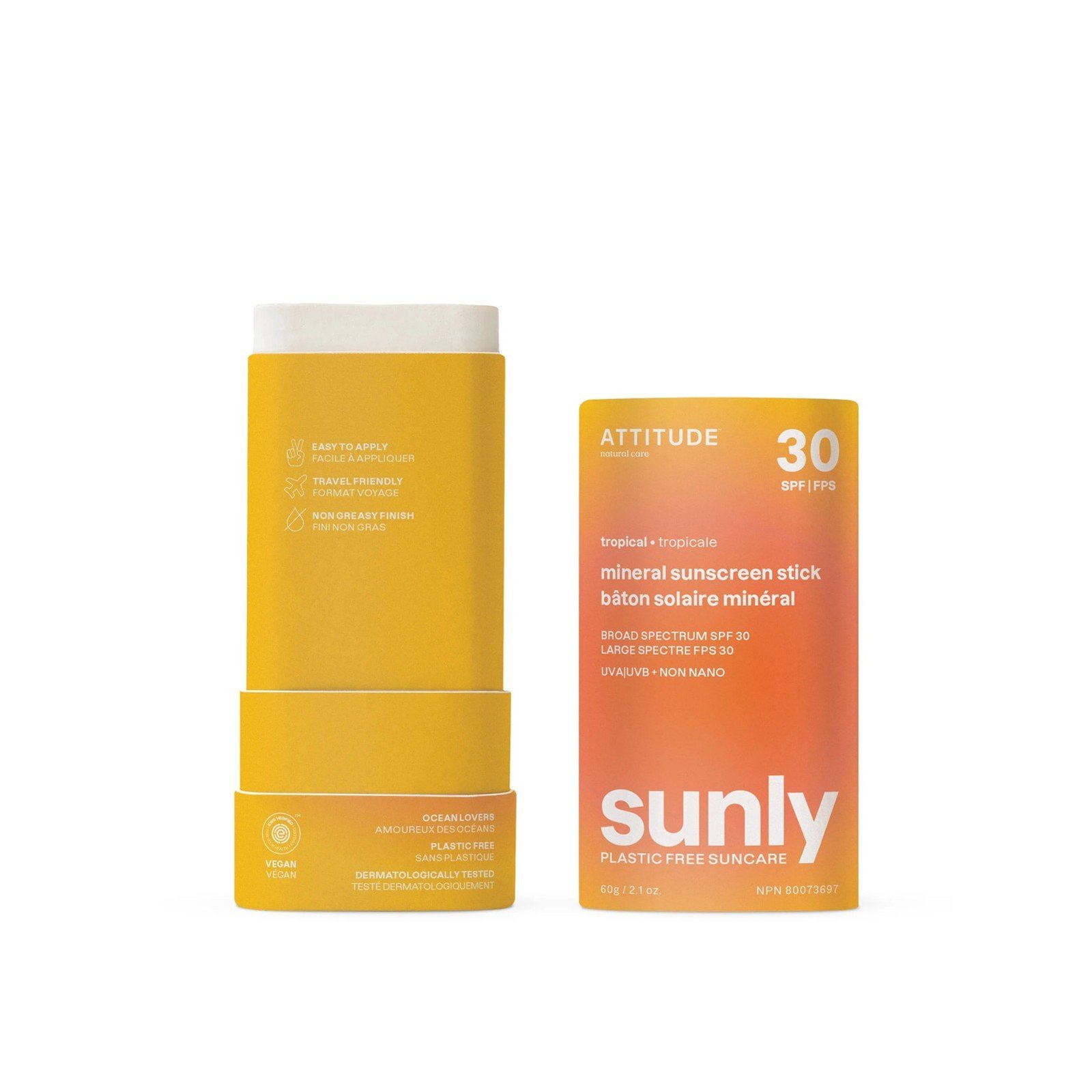 ATTITUDE Sunly Stick Solare Minerale SPF30 Tropical 60g
