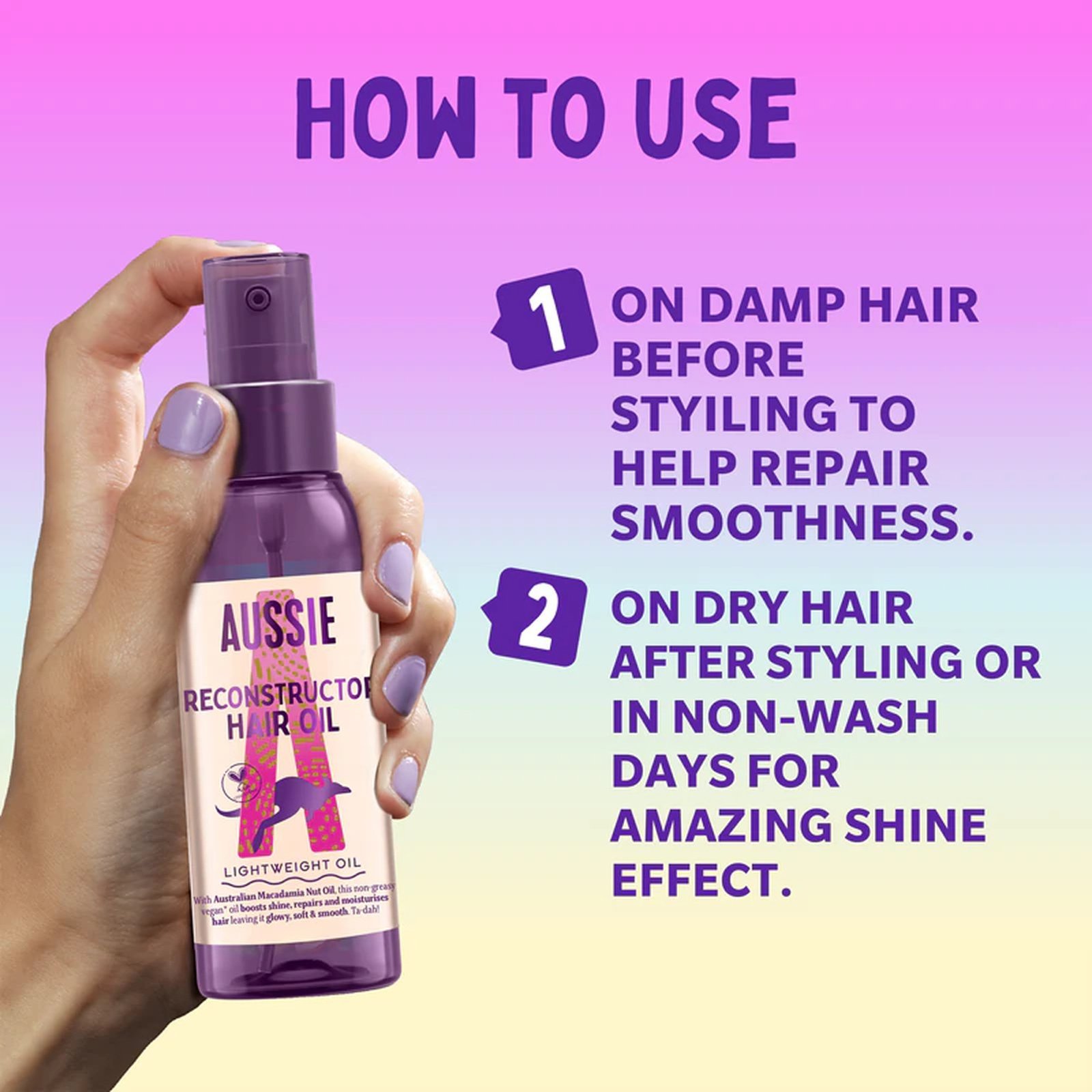 Aussie Reconstructor Hair Oil Lightweight Oil 100ml