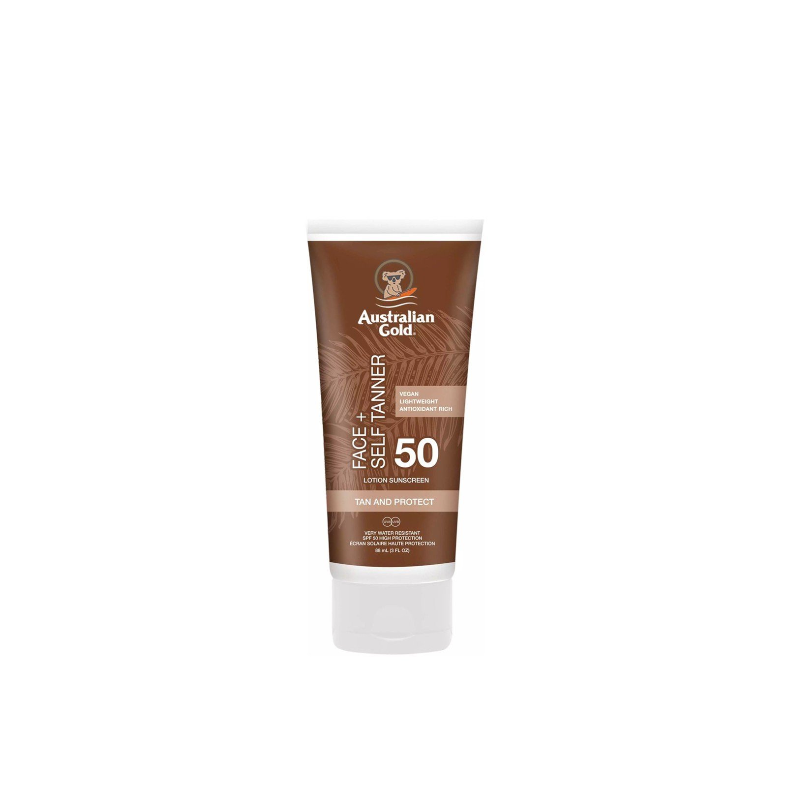Australian Gold Face + Self Tanner Lotion Sunscreen SPF50 88ml