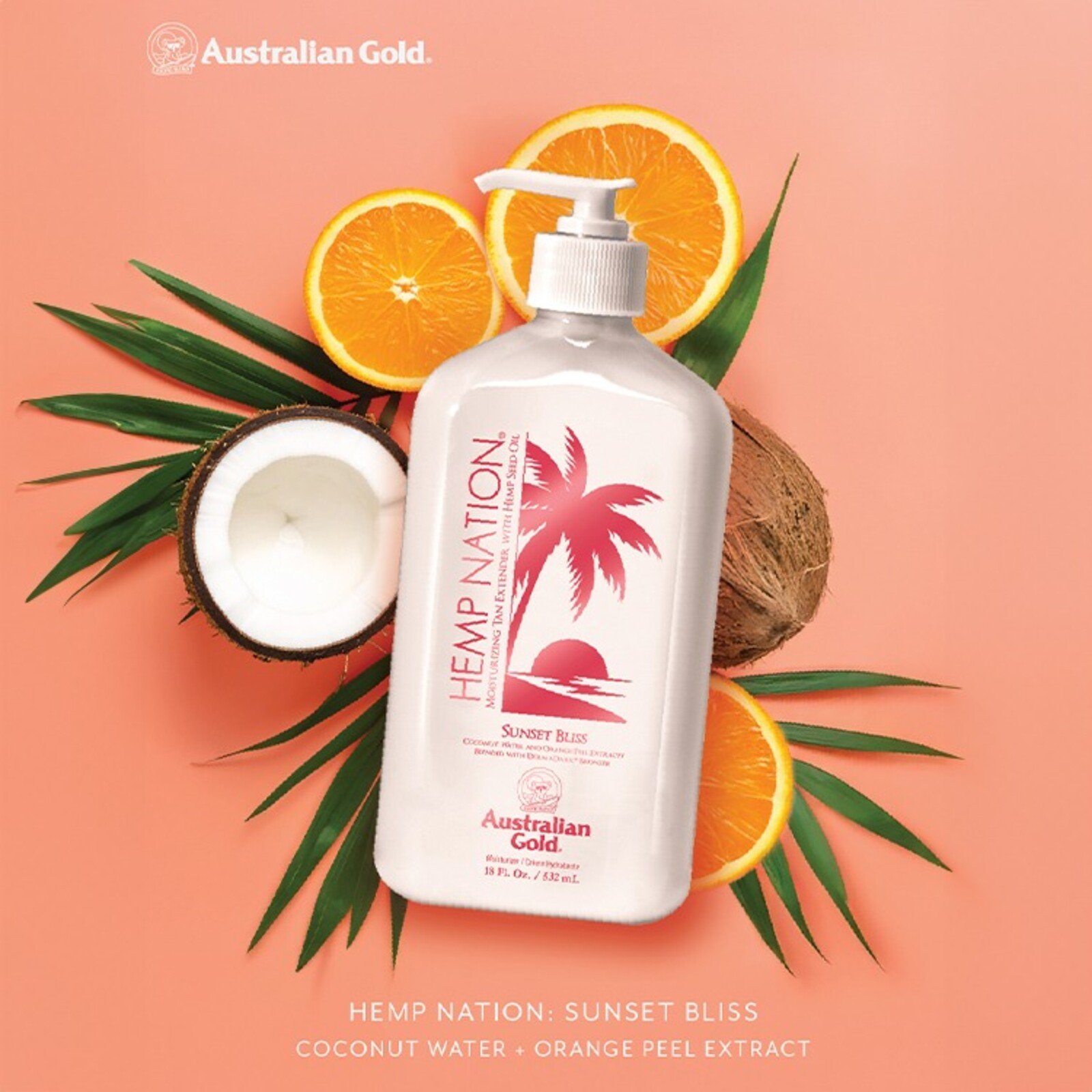 Australian Gold Hemp Nation Moisturizing Tan Extender Sunset Bliss 532ml