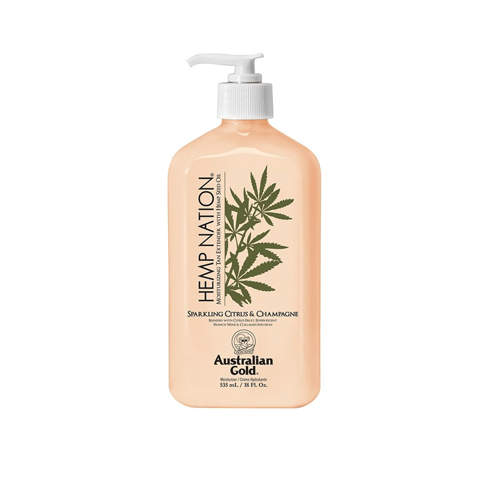 Australian Gold Hemp Nation Cítricos Espumosos y Champán Prolongador del Bronceado Hidratante 535ml