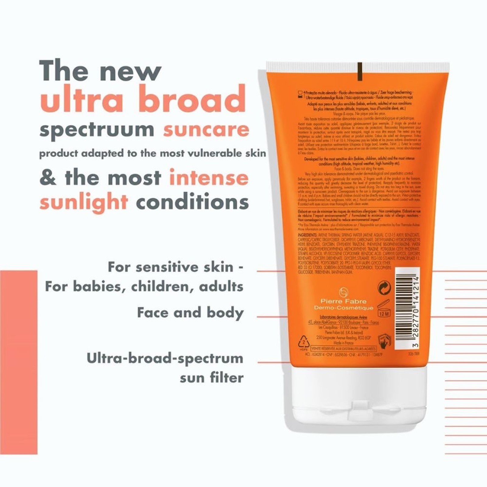 Avène Sun Very High Protection Fluid Fragrance-Free SPF50+ Sunscreen 50ml (1.69floz)