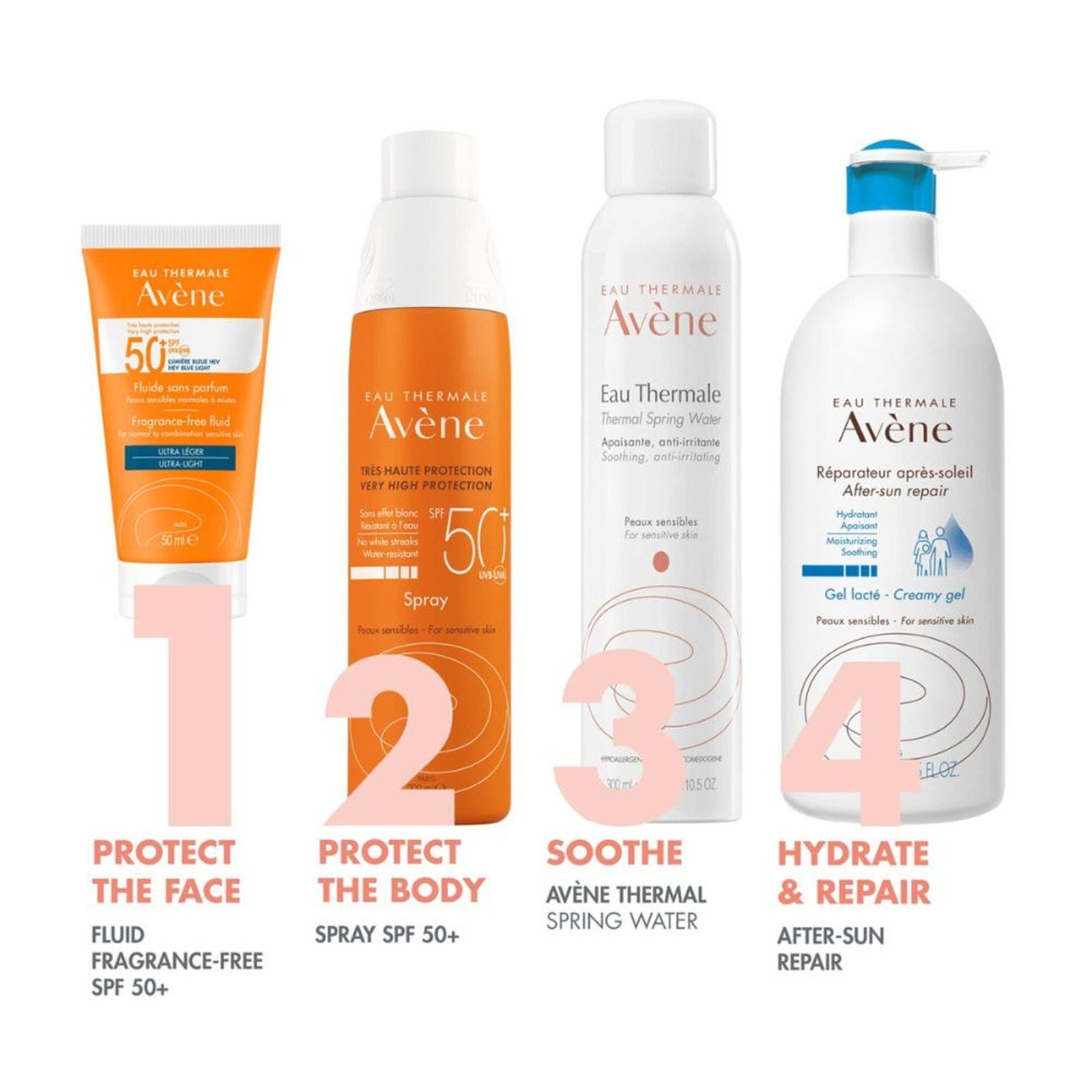 Avène Sun Very High Protection Fluid Fragrance-Free SPF50+ Sunscreen 50ml (1.69floz)