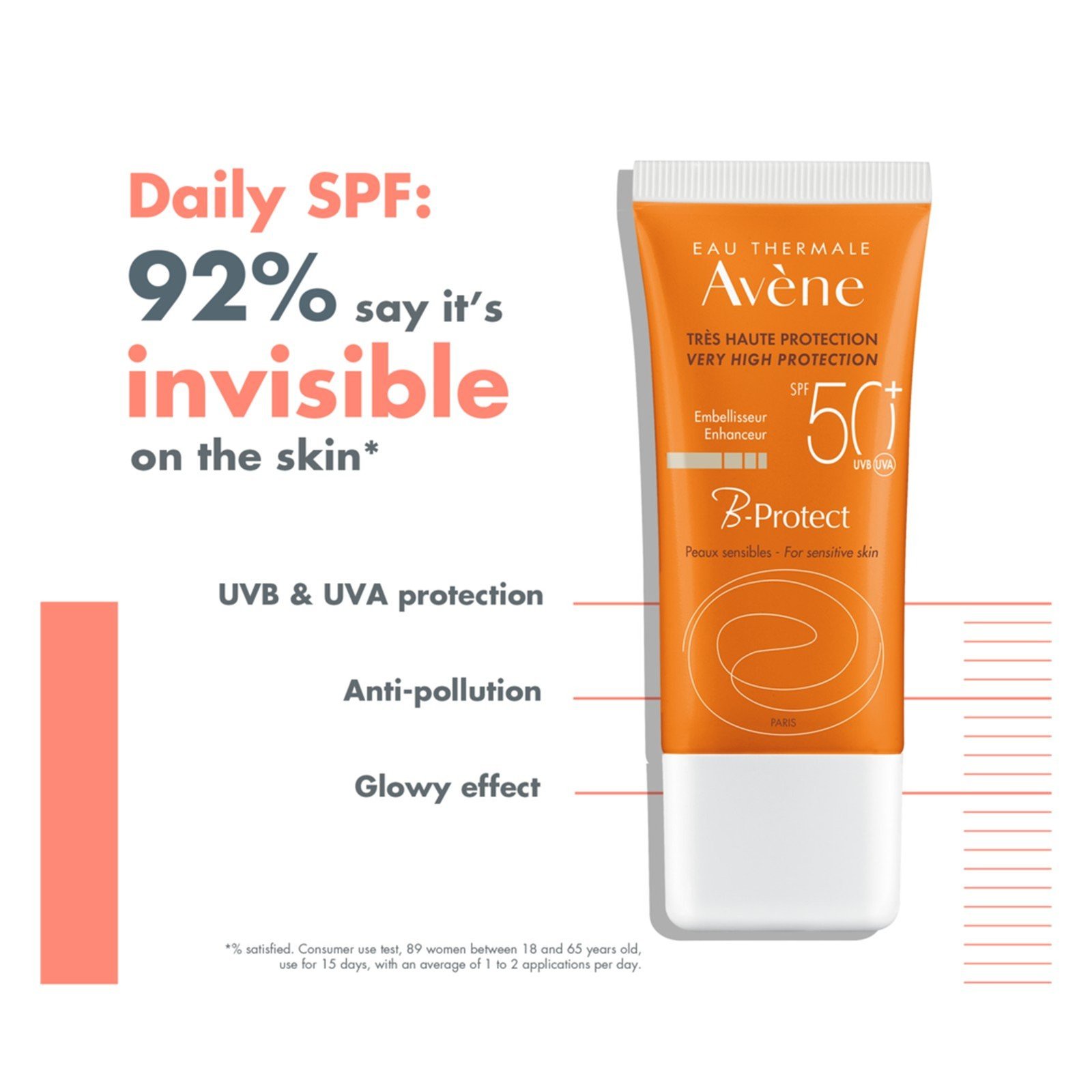 Avène Sun Very High Protection B-Protect Enhanceur SPF50+ Sunscreen 30ml (1.01floz)