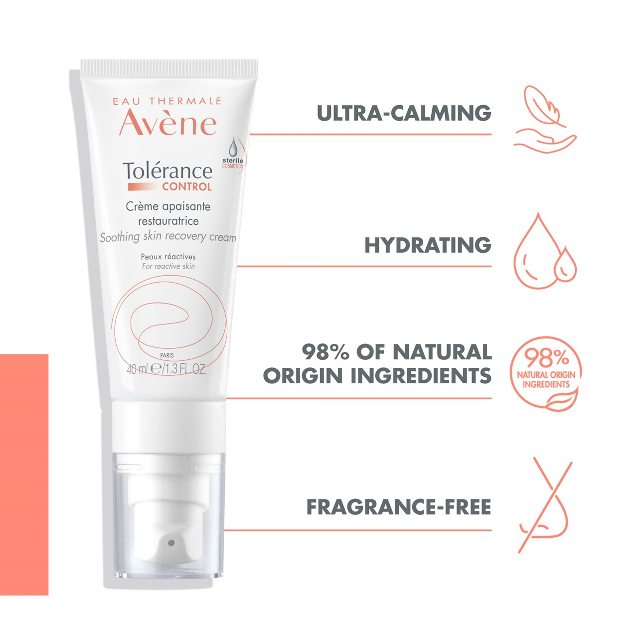 Avène Tolérance Control Soothing Skin Recovery Cream Reactive Skin 40ml