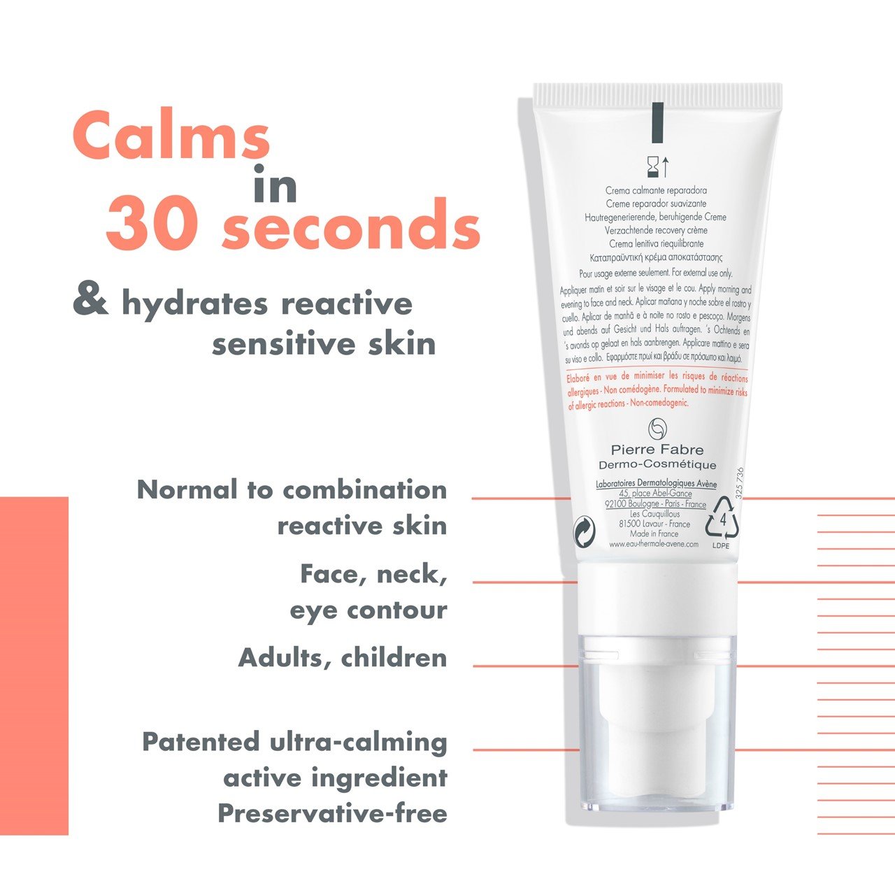 Avène Tolérance Control Soothing Skin Recovery Cream Reactive Skin 40ml