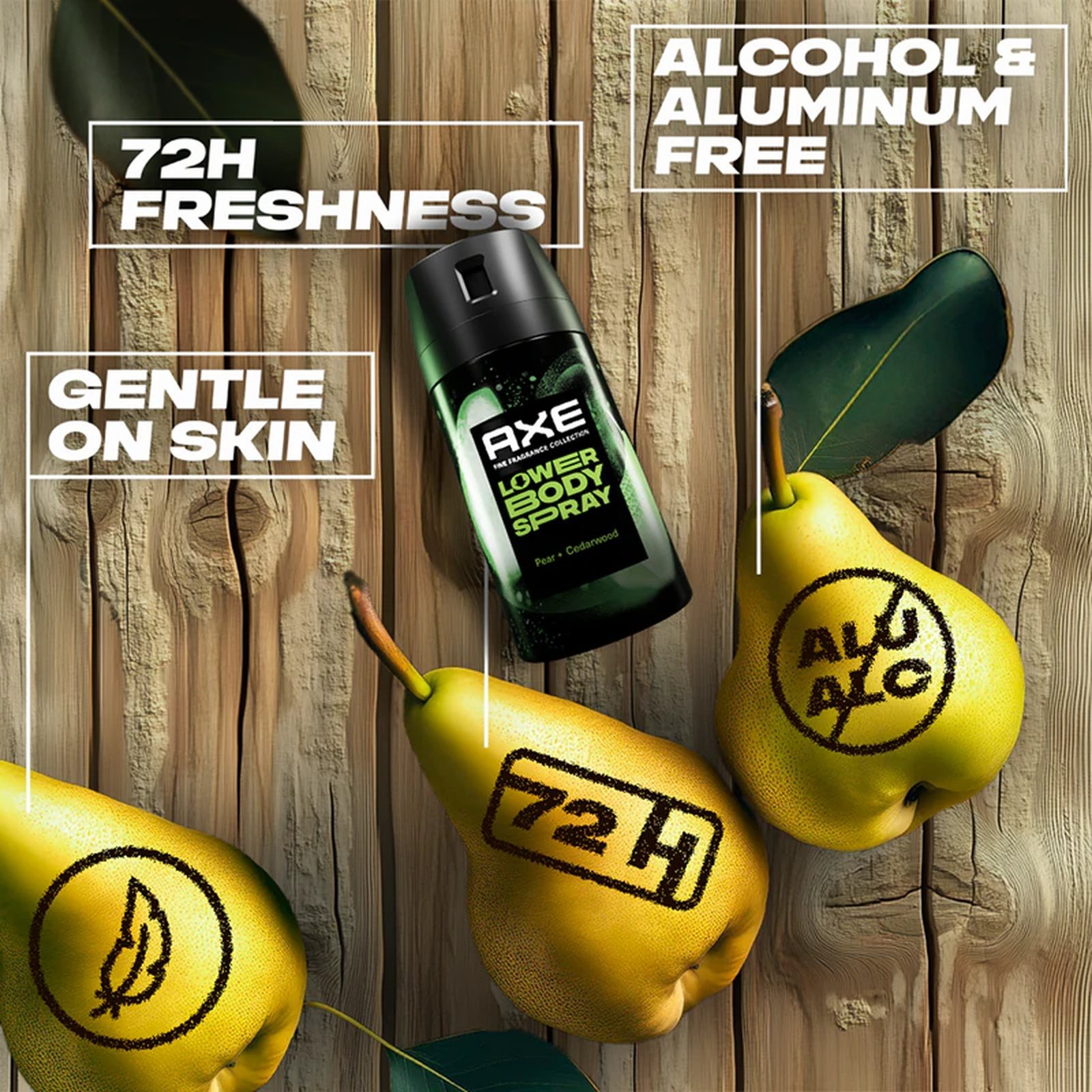 Axe Lower Body Deodorant Spray Pear & Cedarwood Scent 100ml
