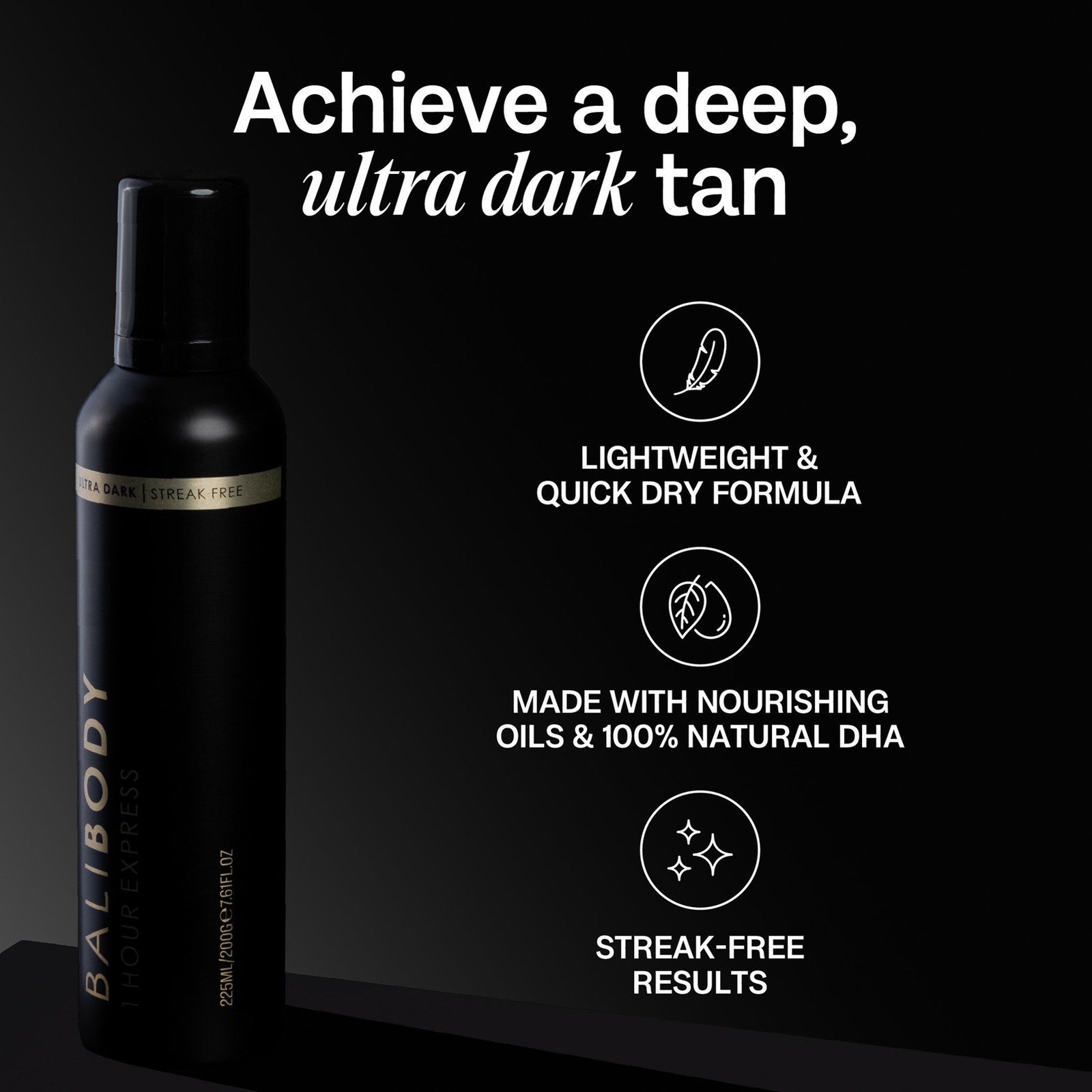 Bali Body Autobronzeador Expresso 1 Hora Ultra Escuro 225ml