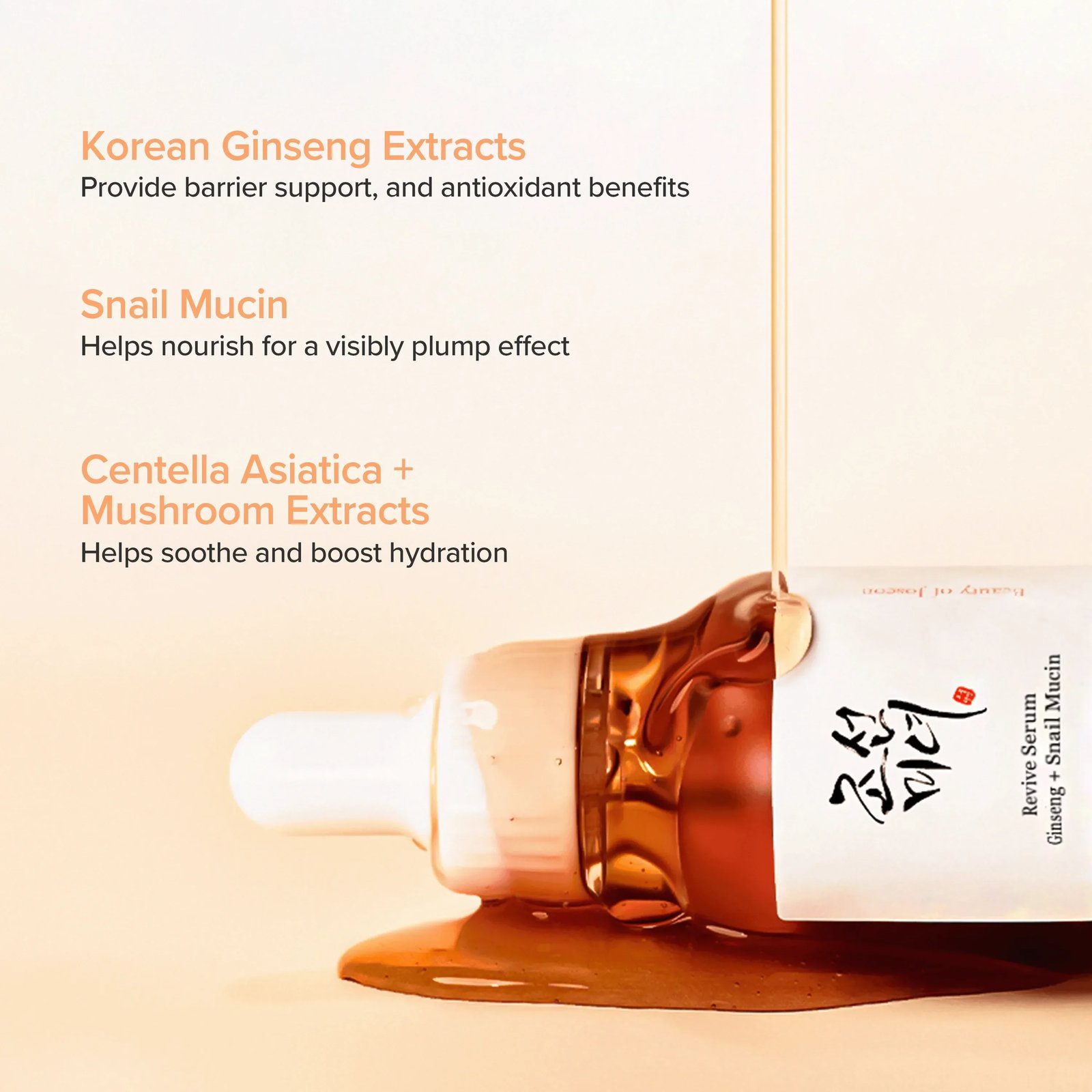 Beauty of Joseon Ginseng + Snail Mucin Sérum Revitalizante 30ml (1.01floz)