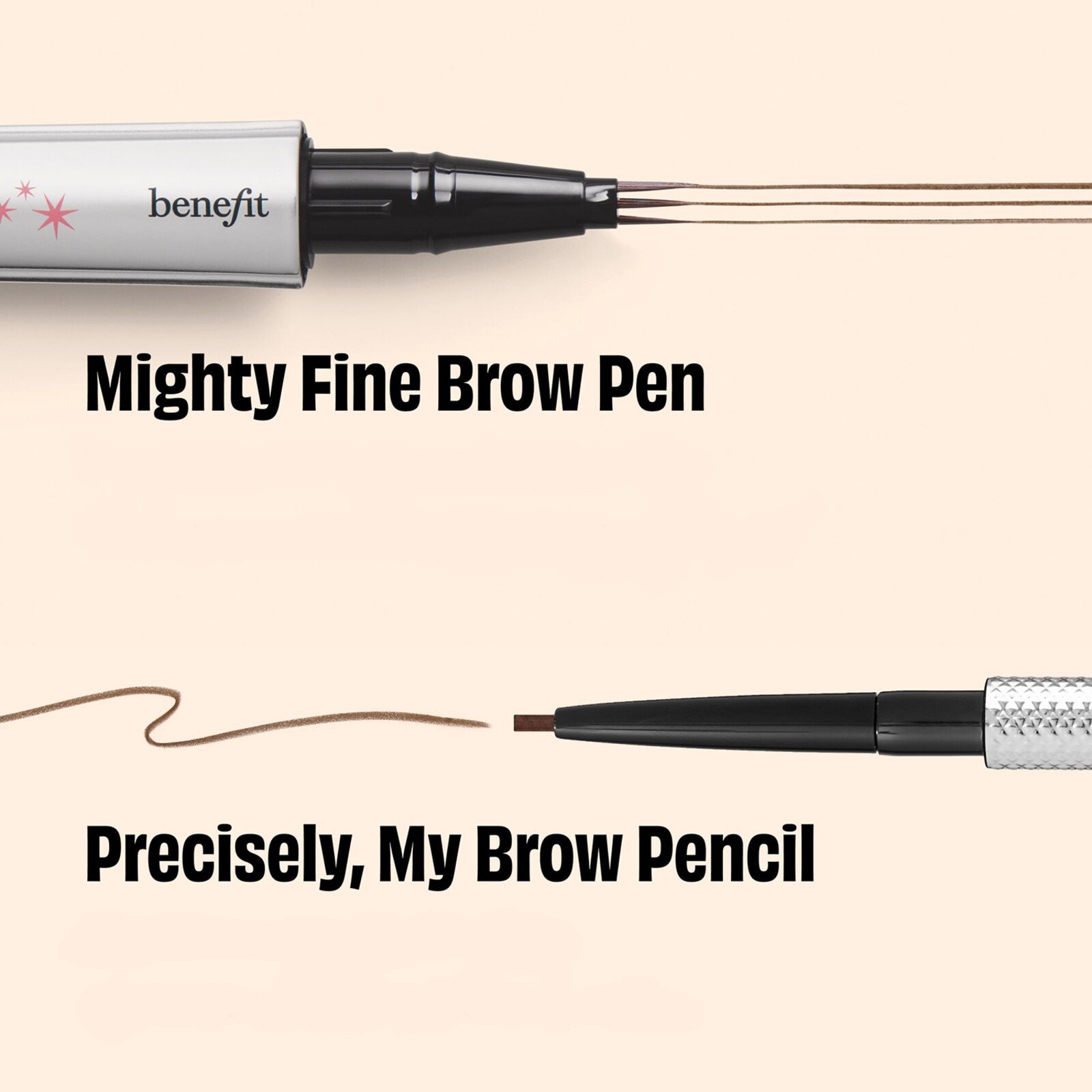 benefit Mighty Fine Brow قلم الحواجب 3.5 بني متوسط محايد 0.5ml