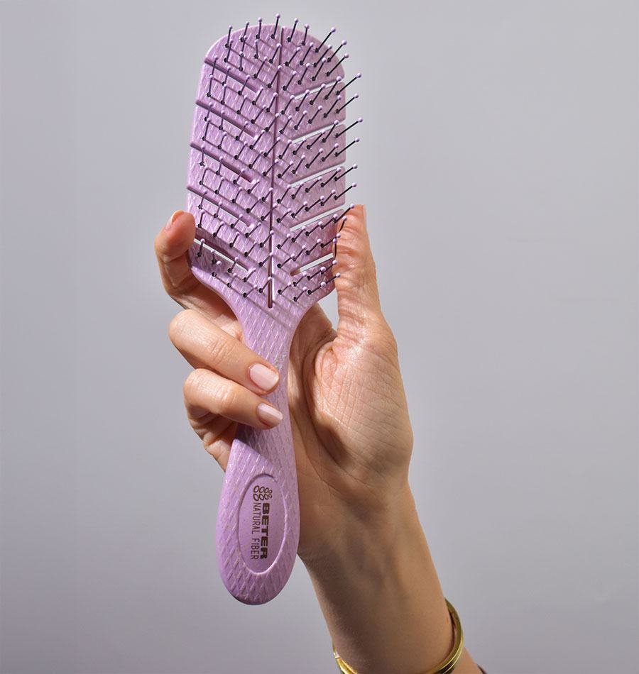 Beter Natural Fiber Detangling Brush Lilac