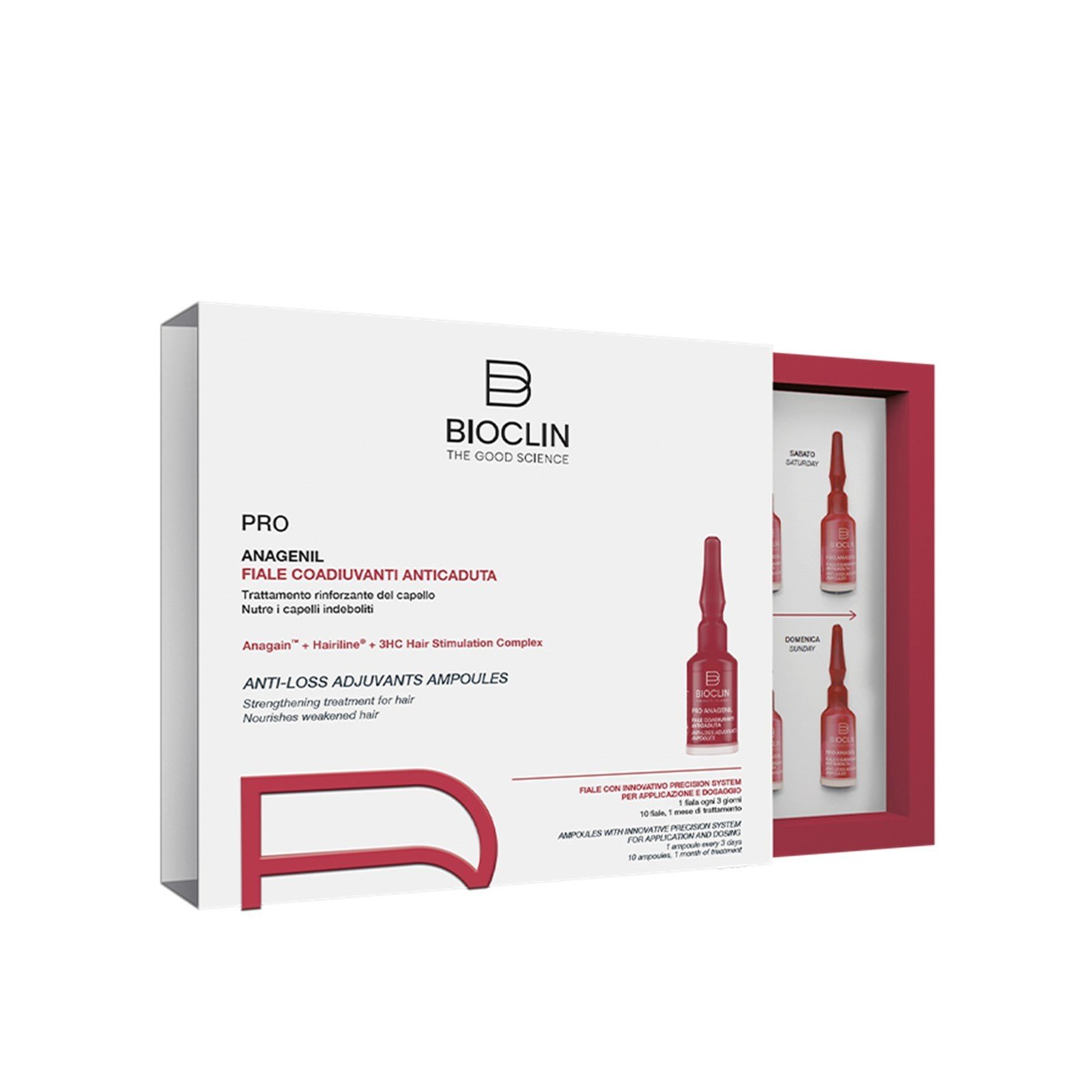 Bioclin Pro Anagenil Ampolas Adjuvantes Anti-Queda 10x4ml