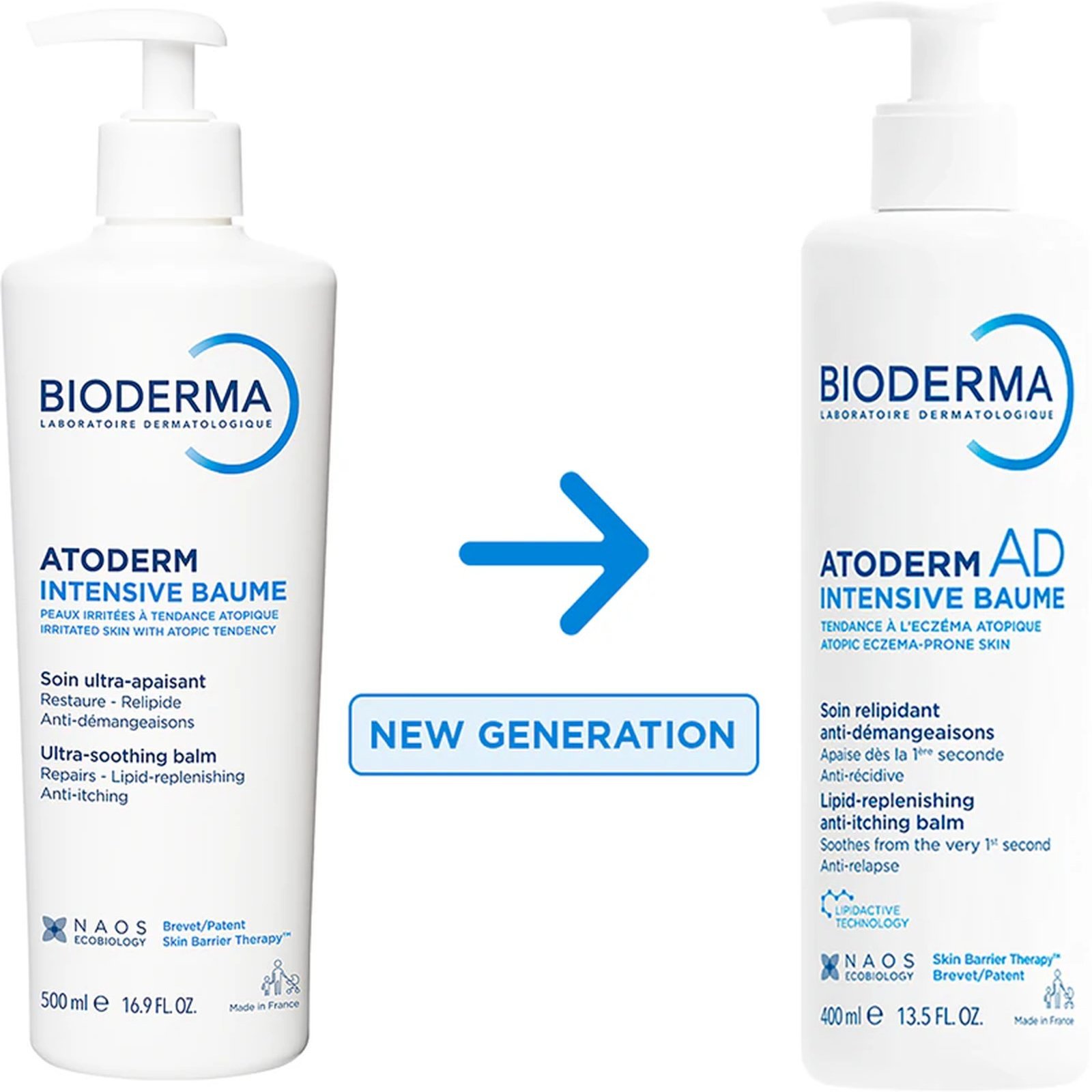 Bioderma Atoderm AD Intensive Baume Lipid-Replenishing Anti-Itching Balm 400ml
