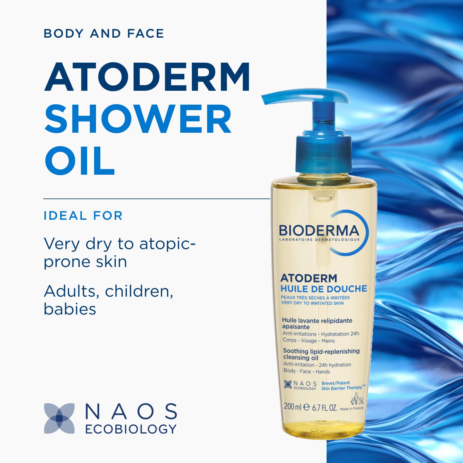 Bioderma Atoderm Huile de Douche Soothing Lipid-Replenishing Cleansing Oil 200ml