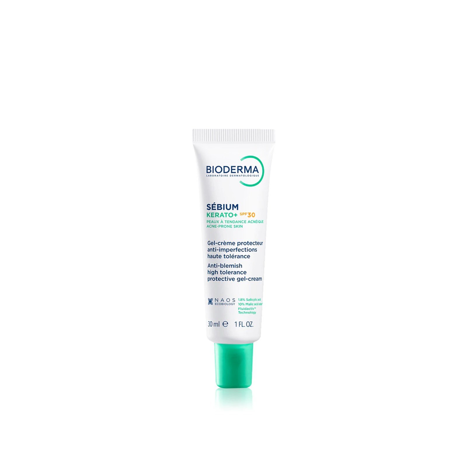 Bioderma Sébium Kerato+ Гель-крем проти висипань, для чутливої шкіри, SPF30, 30 мл