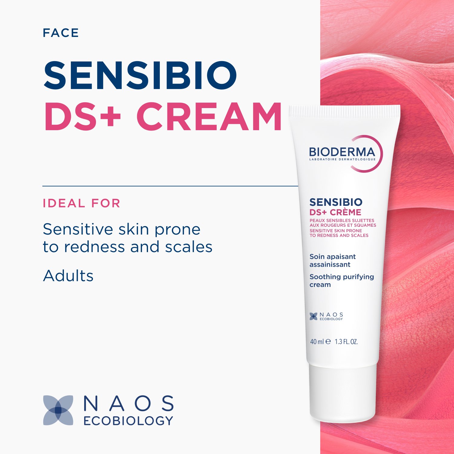Bioderma Sensibio DS+ Soothing Purifying Cream Seborrheic Dermatitis 40ml