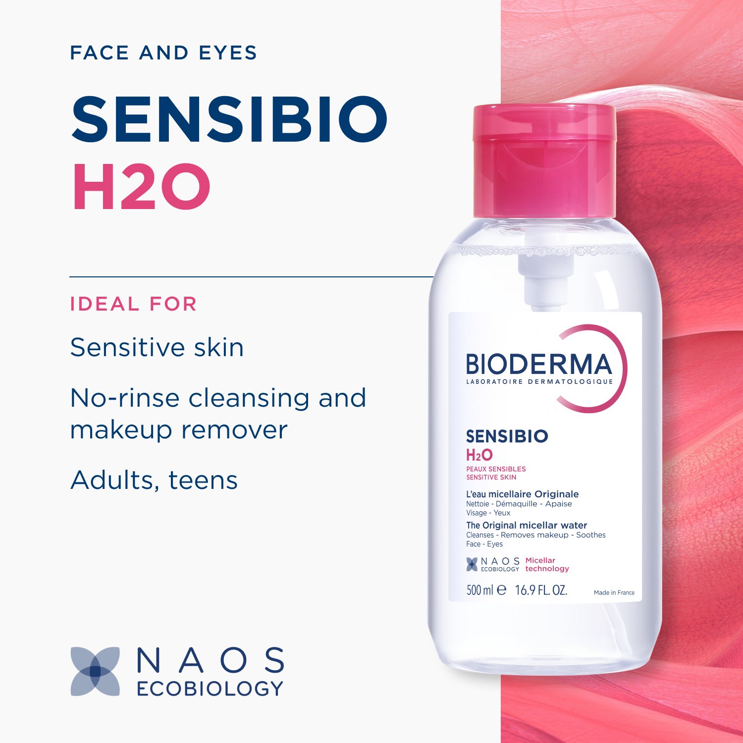 Bioderma Sensibio H2O The Original Micellar Water w/ Pump 500ml