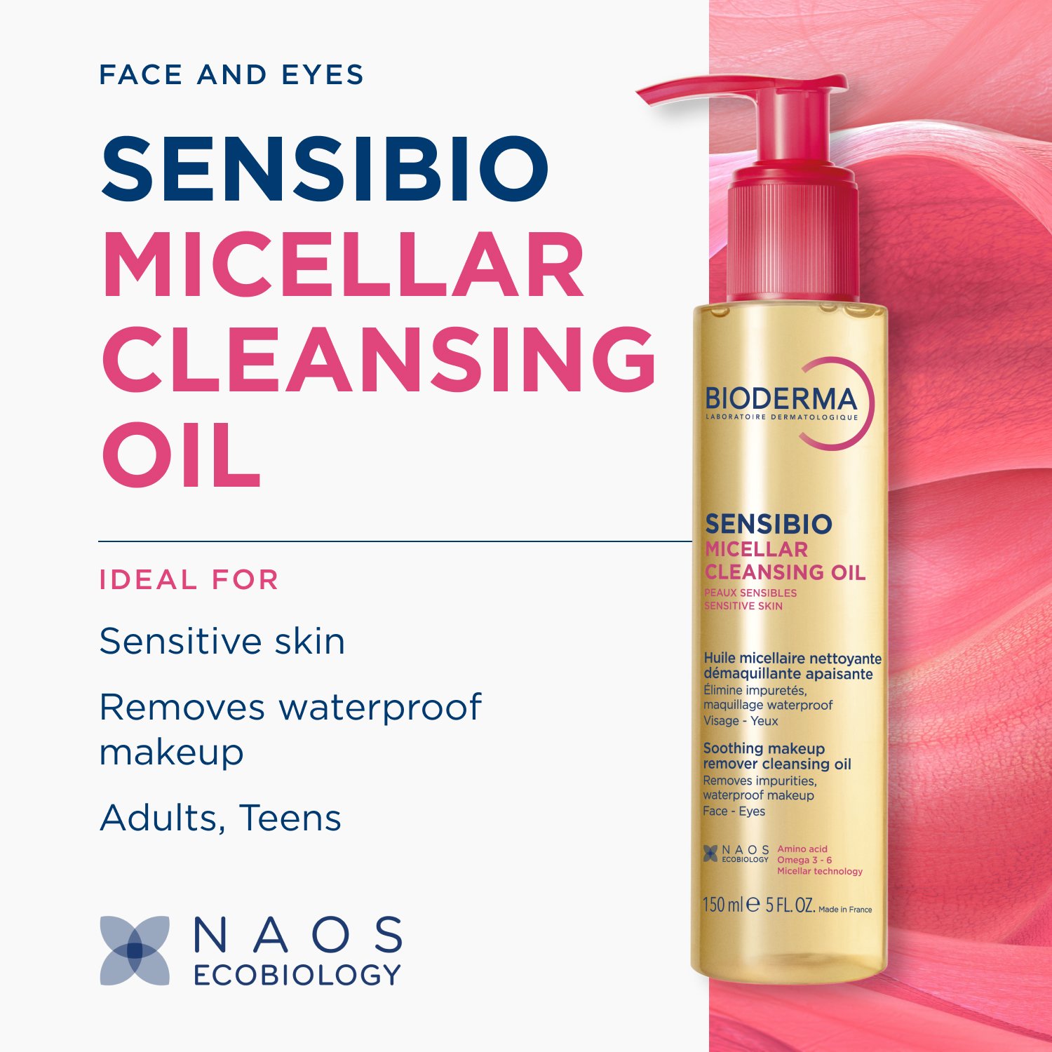 Bioderma Sensibio Olio Detergente Struccante Lenitivo Micellare 150ml