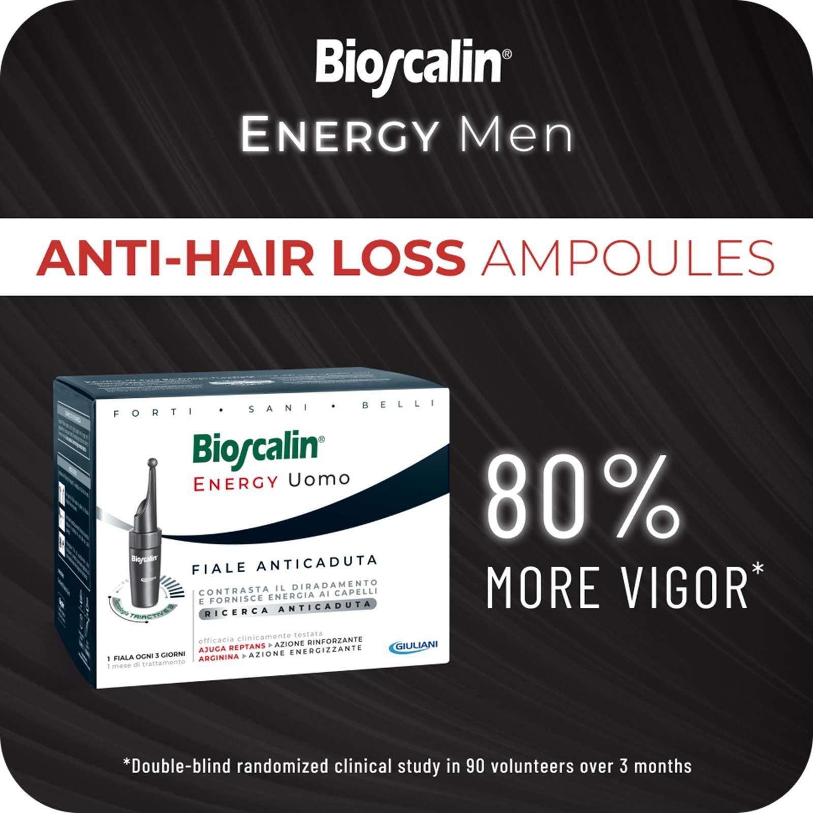 Bioscalin Energy Uomo Fiola Anti-Rënie e Flokëve 10x3.5ml