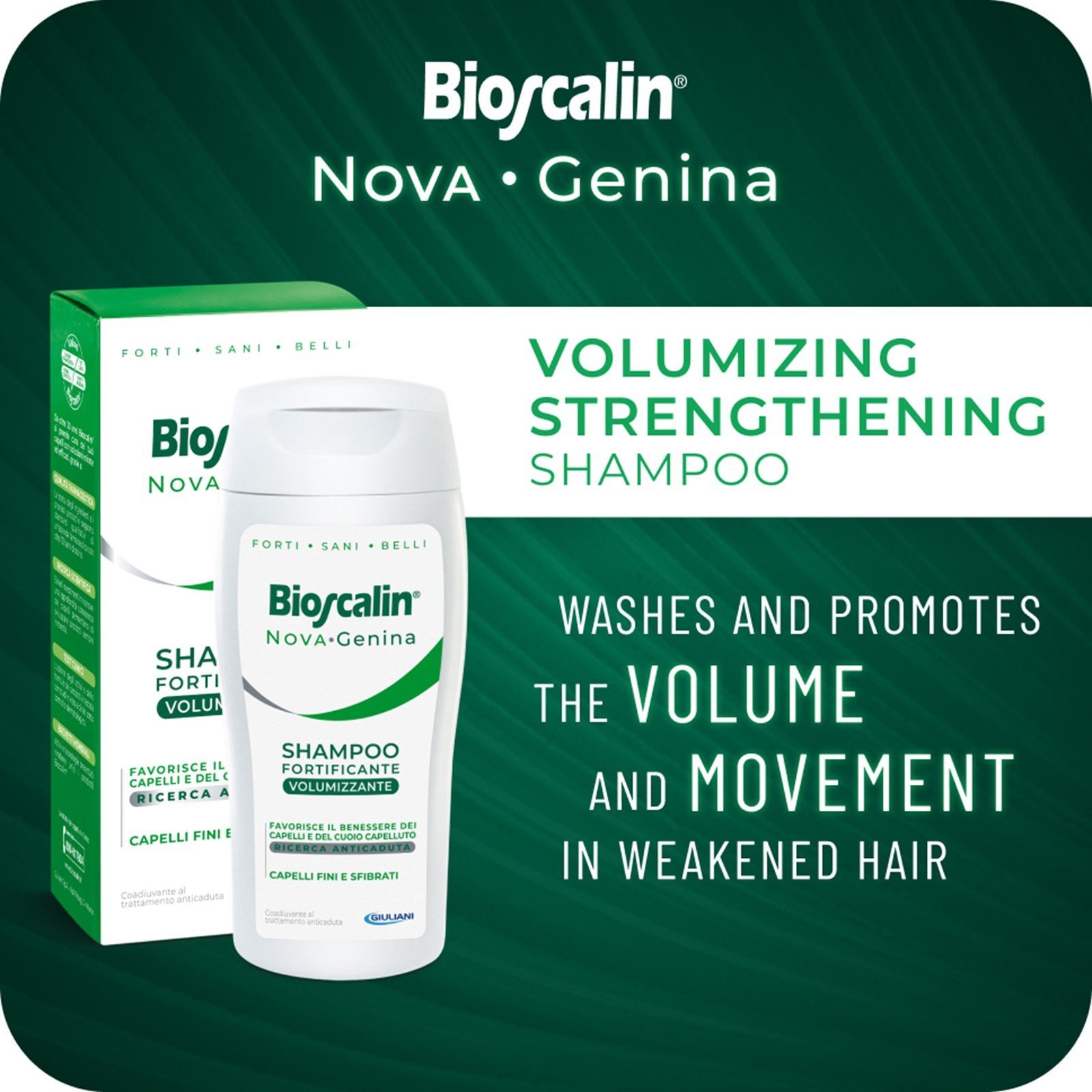 Bioscalin Nova Genina Shampoo Volumizzante Fortificante 200ml