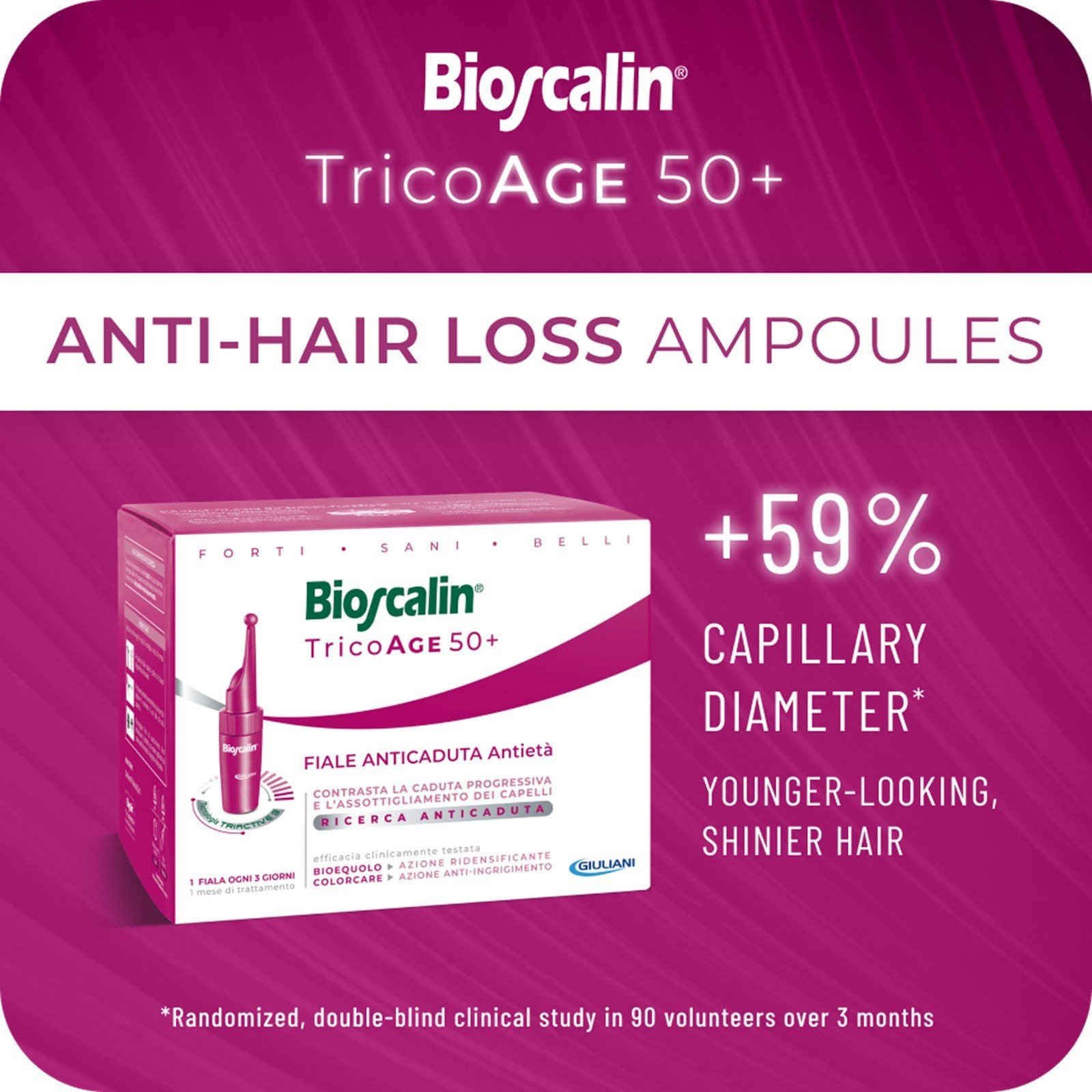 Bioscalin TricoAge 50+ أمبولات مضادة للشيخوخة وضد تساقط الشعر 10x3.5ml