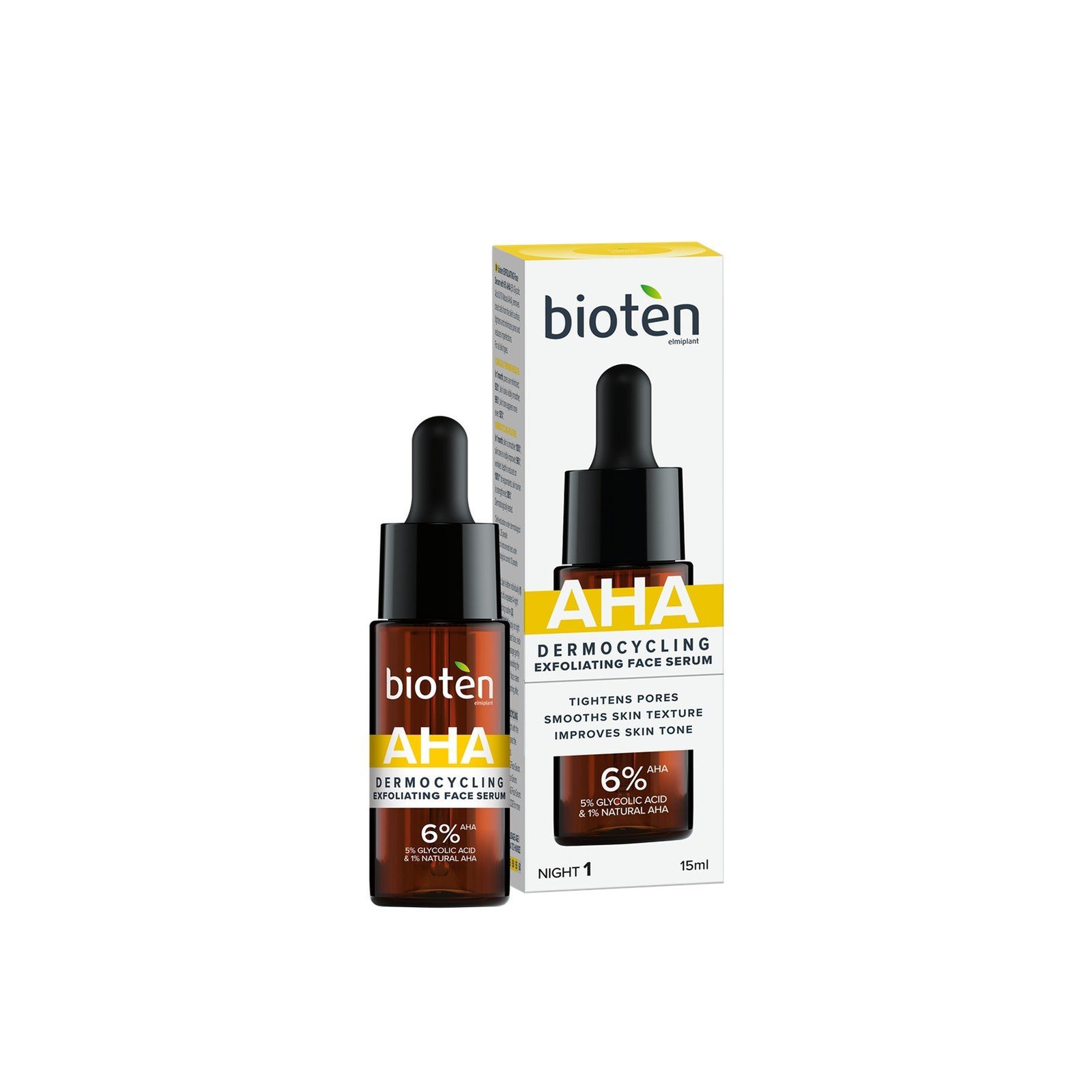bioten Dermocycling AHA Sérum Facial Exfoliante 15ml