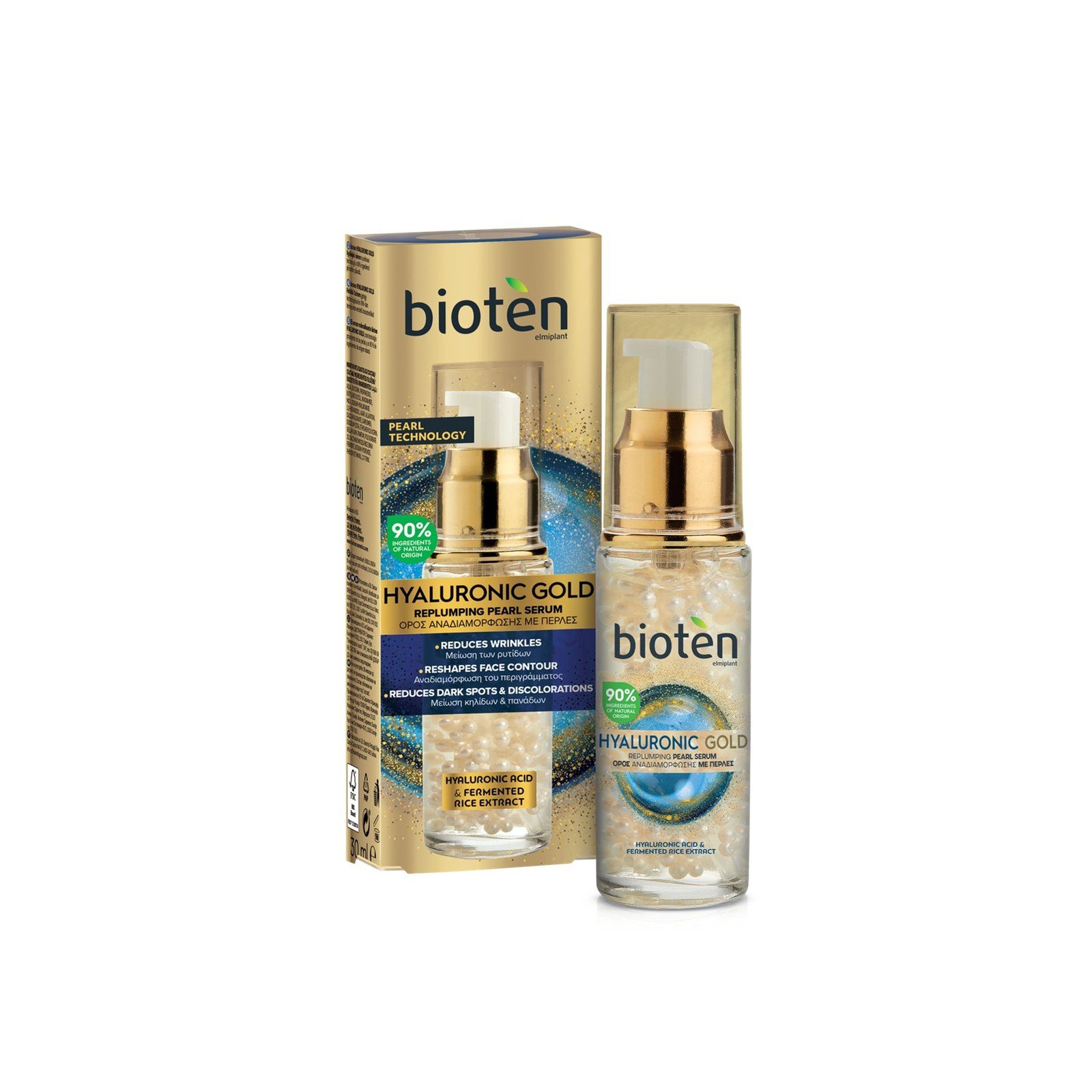 bioten Hyaluronic Gold Replumping Pearl Serum Anti-Aging 30ml