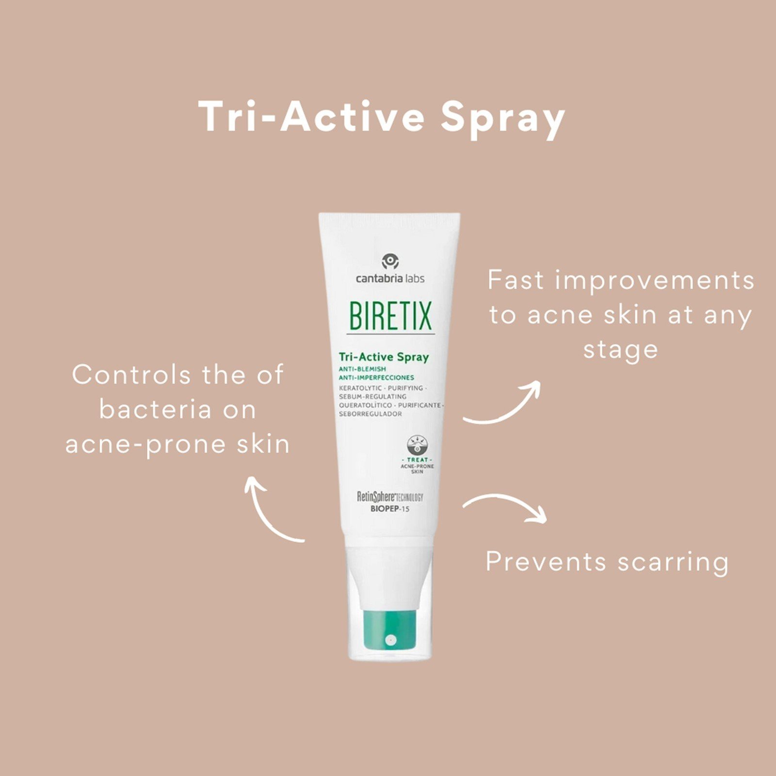 Biretix Tri-Active Spray Anti-Blemish Body Acne 100ml