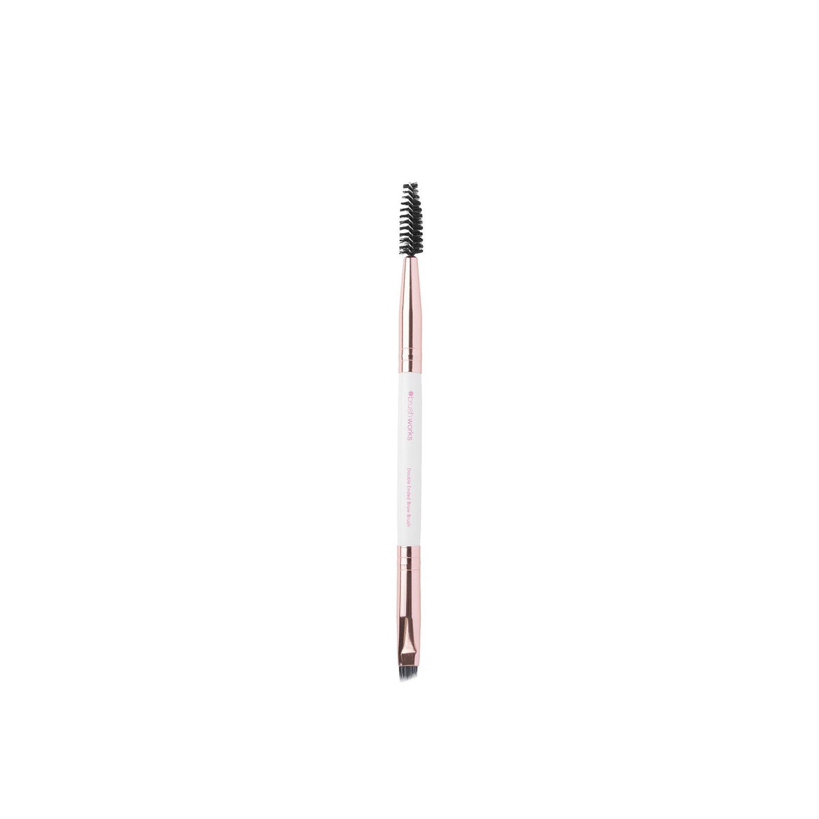 Brushworks Pinceau à Sourcils Double Embout White & Gold