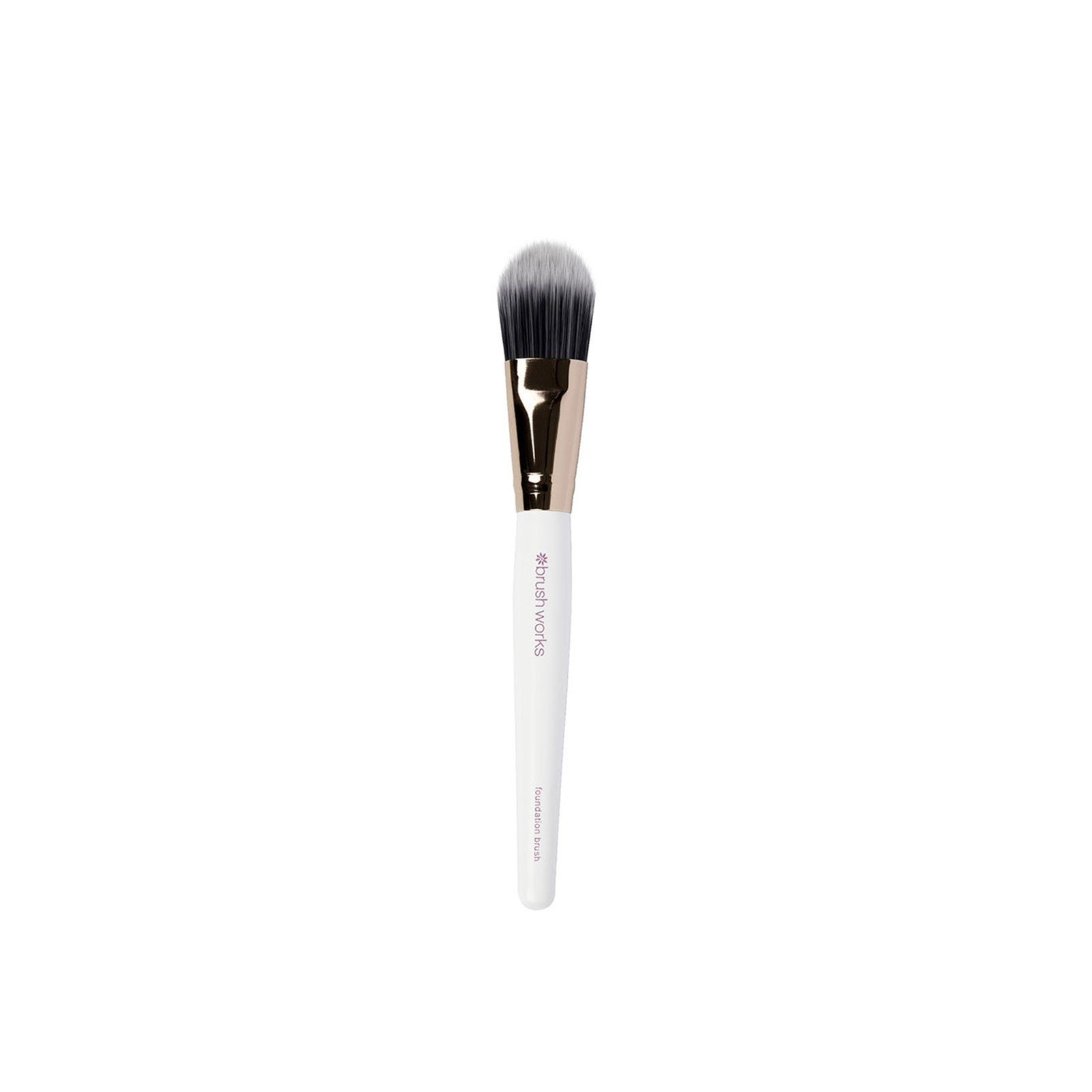 فرشاة كريم الأساس Brushworks الأبيض والذهبي