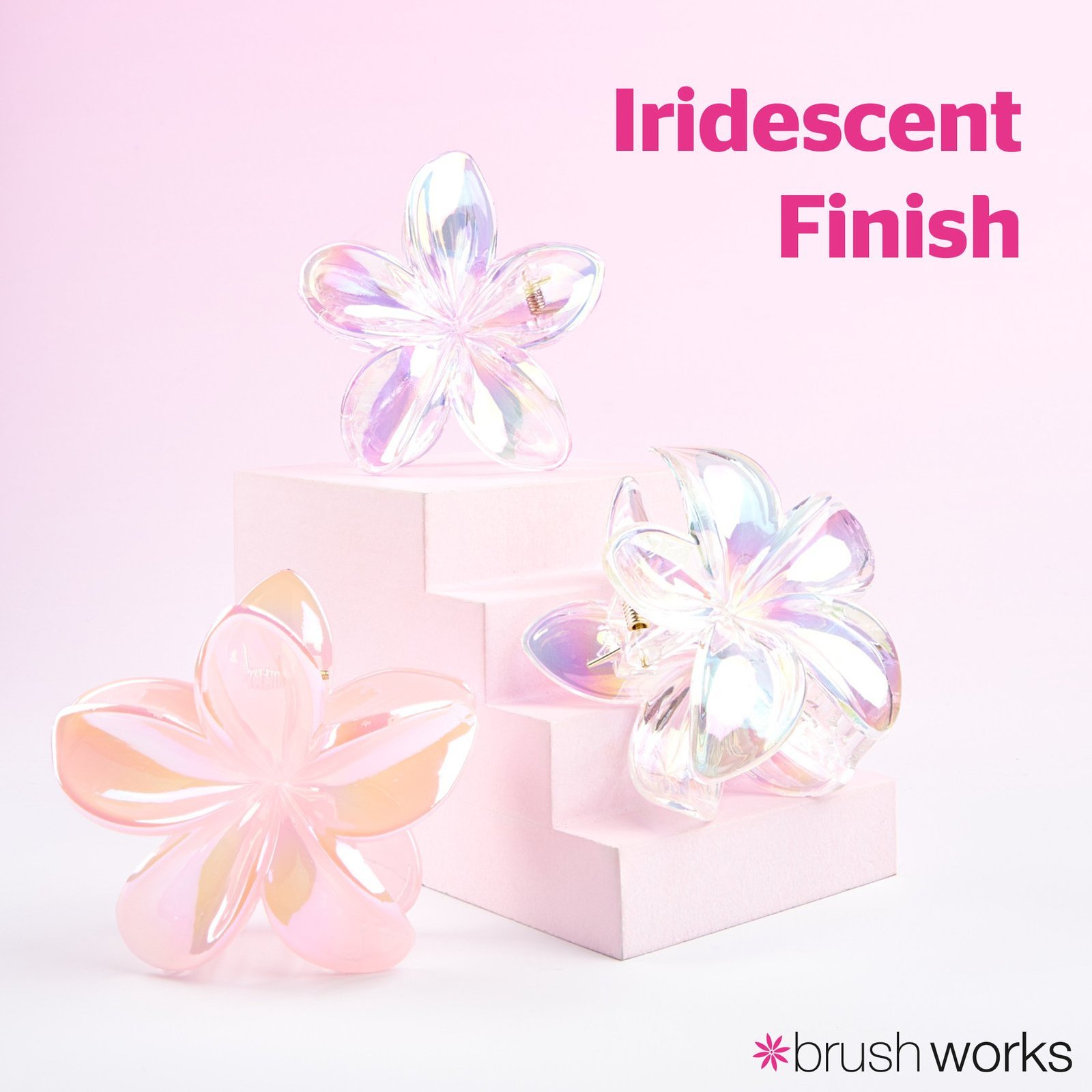 Brushworks Fermagli a artiglio "Frosted Flower" x3