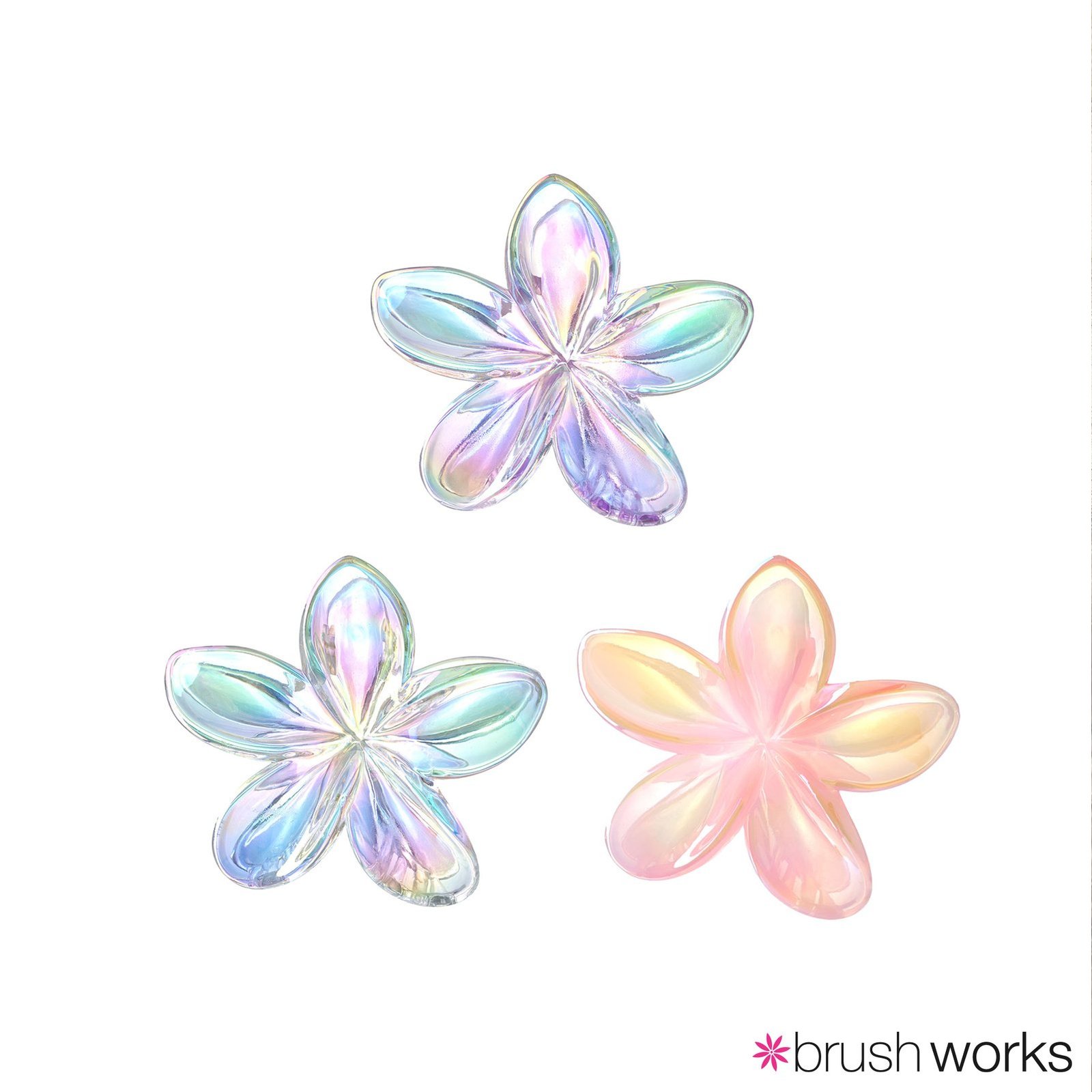 Brushworks Fermagli a artiglio "Frosted Flower" x3