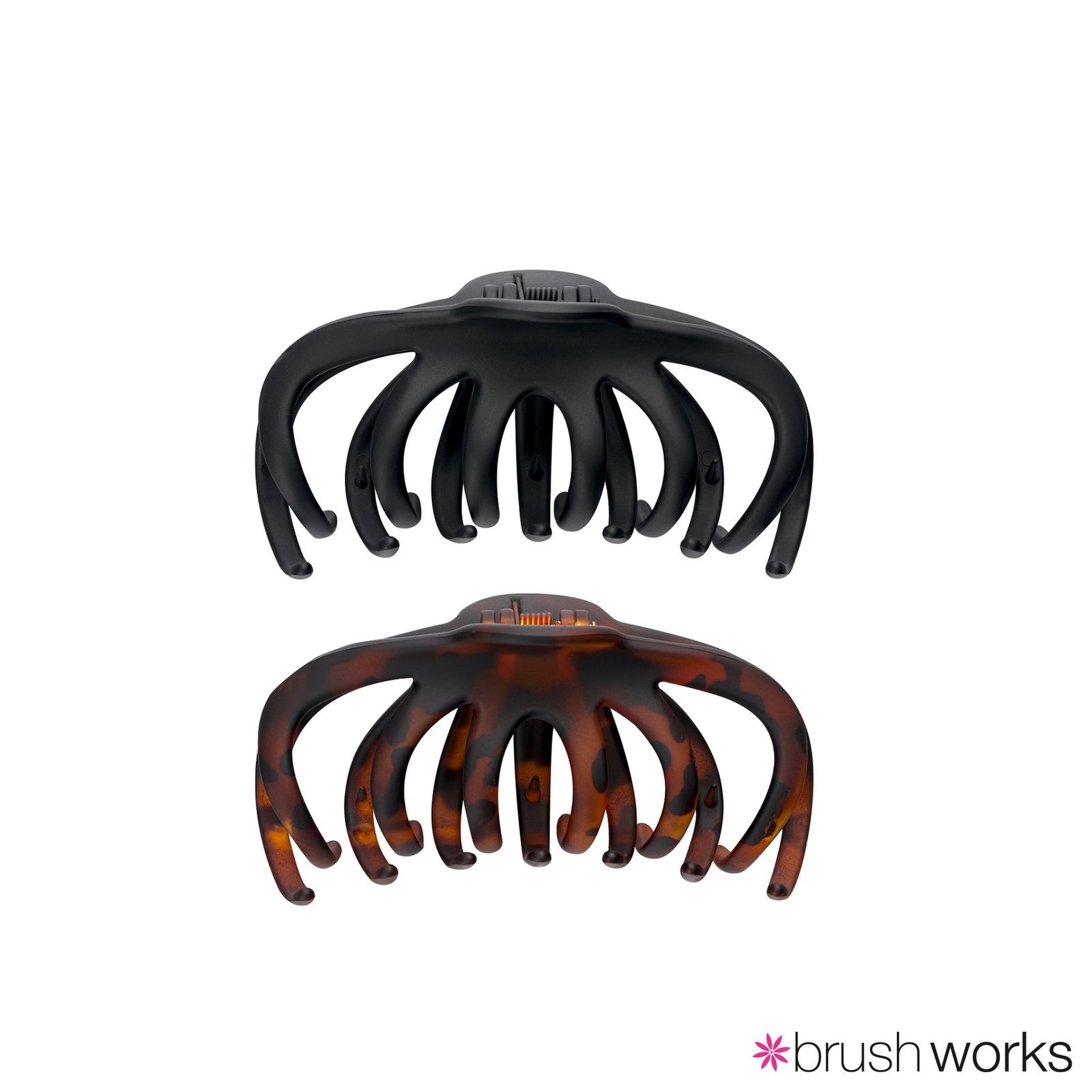 Brushworks Matte Octopus Claw Clips x2
