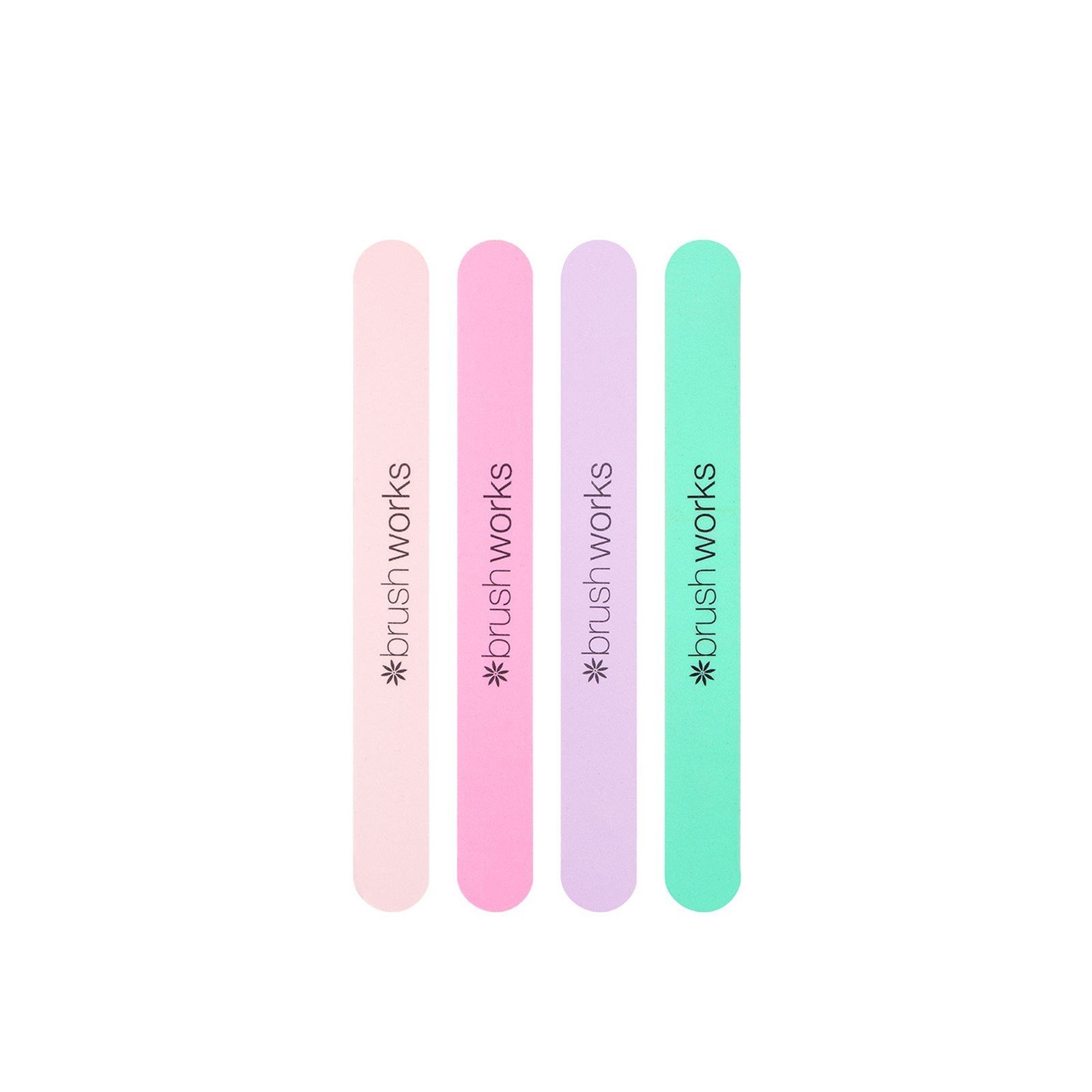 Brushworks Nail Files Pastel x4