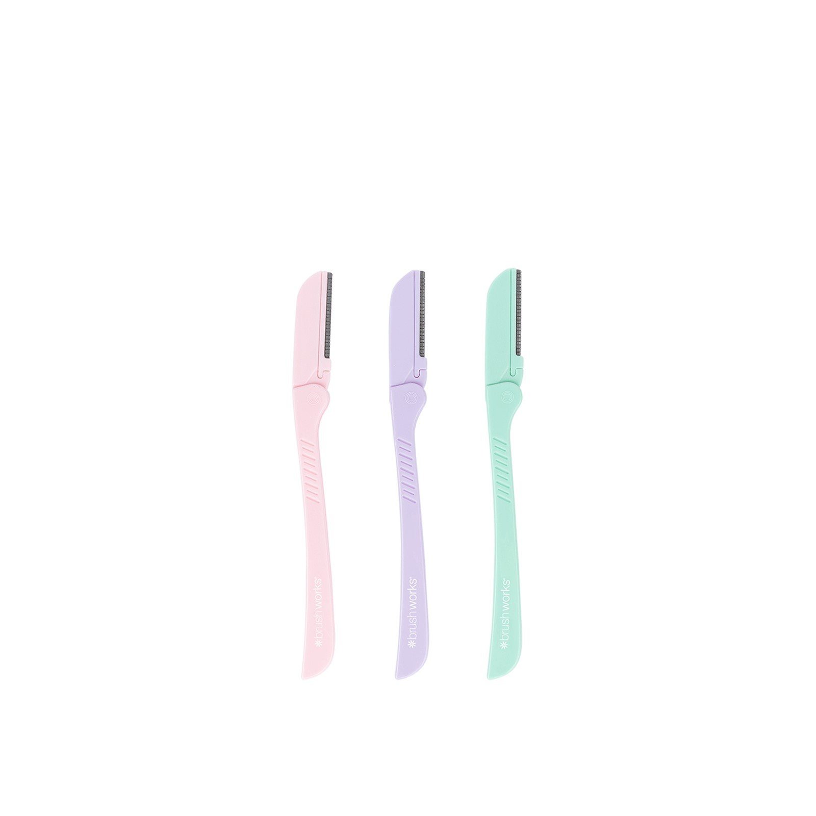 Brushworks Precision Eyebrow Razors Pastel x3