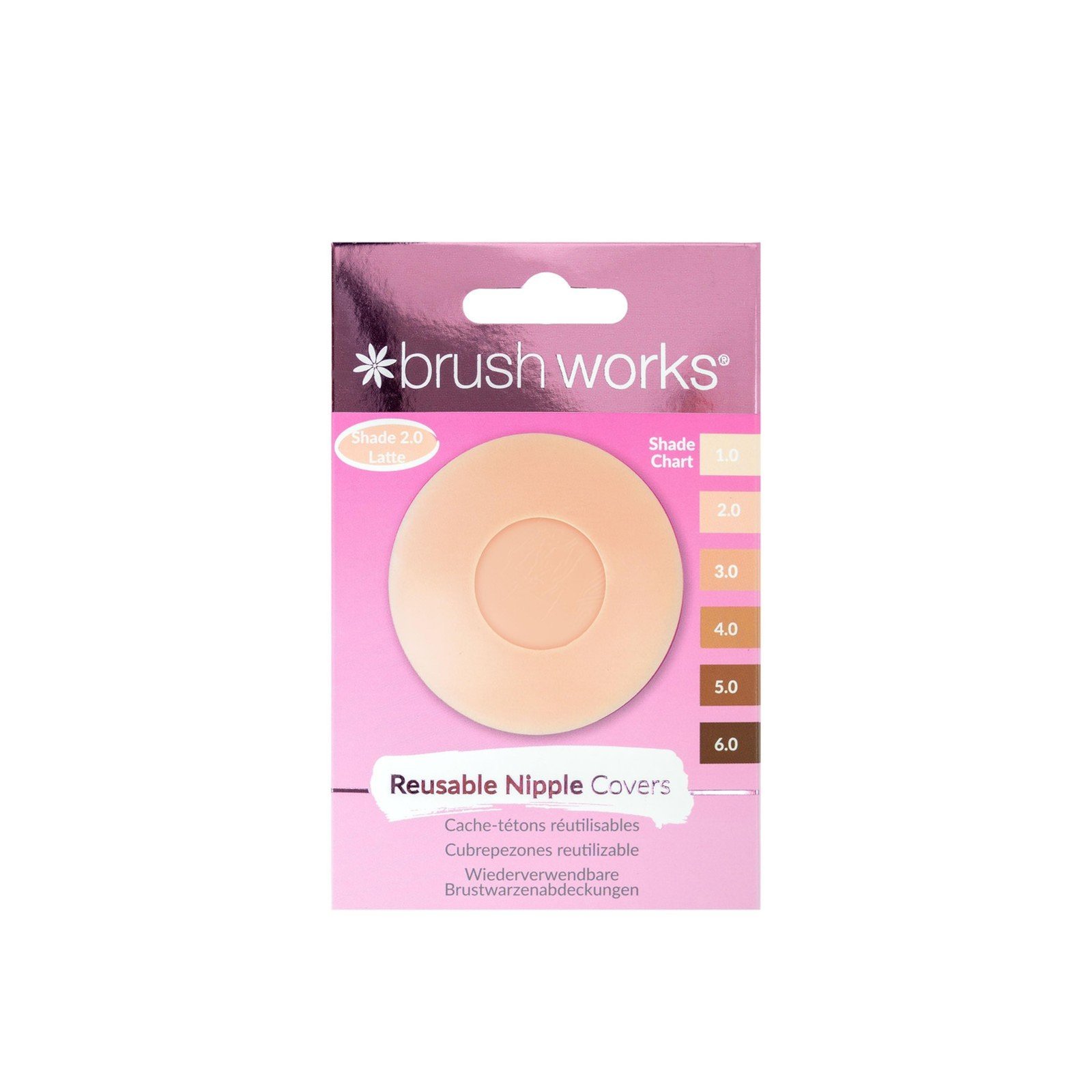 Brushworks Reusable Silicone Nipple Covers x1 Pair