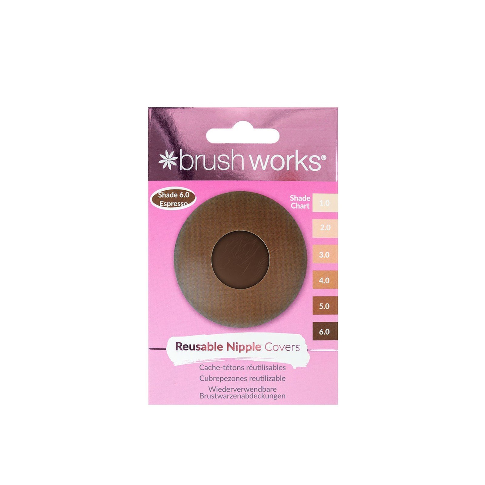Brushworks Reusable Silicone Nipple Covers x1 Pair