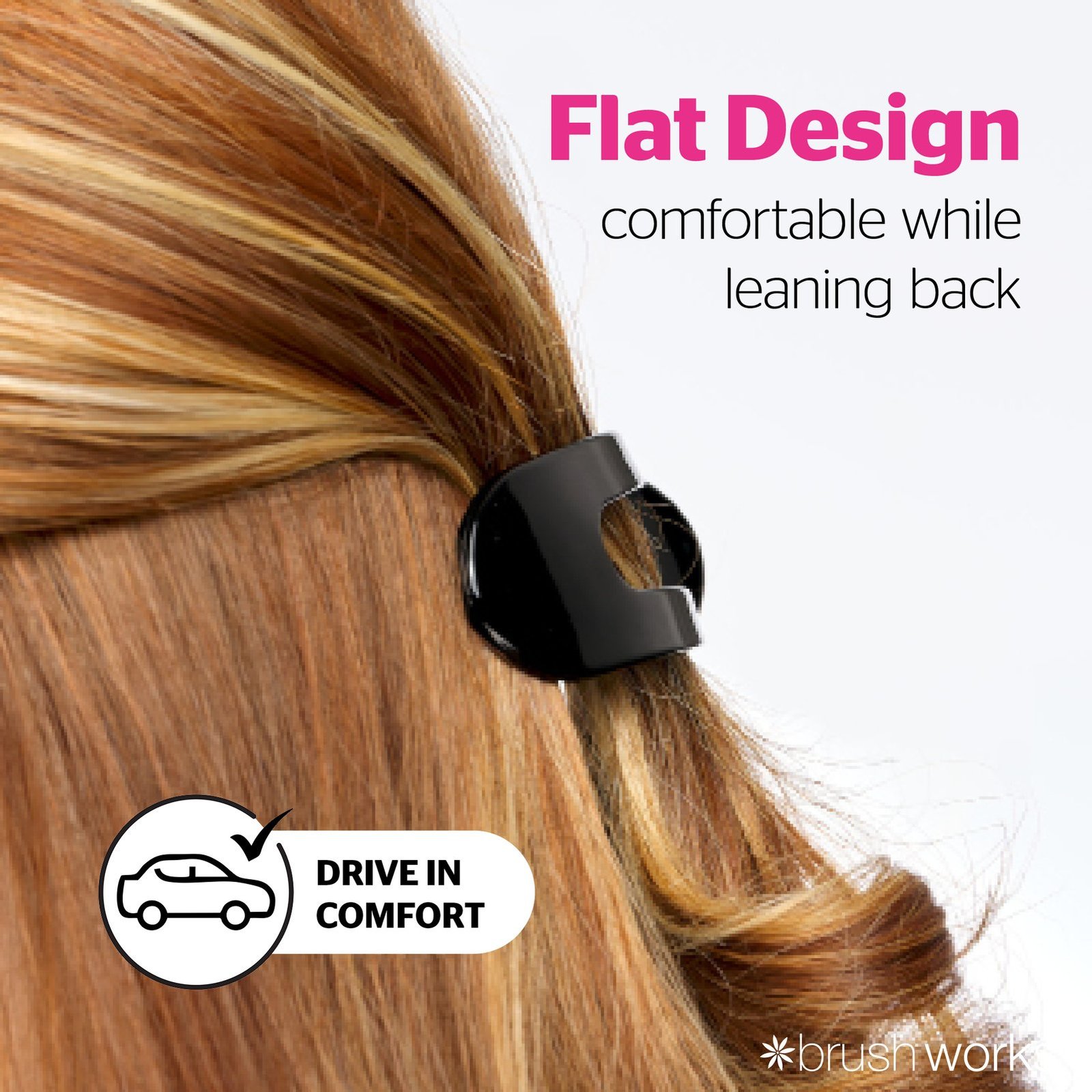 Brushworks Sleek Flat Claw Clips x3