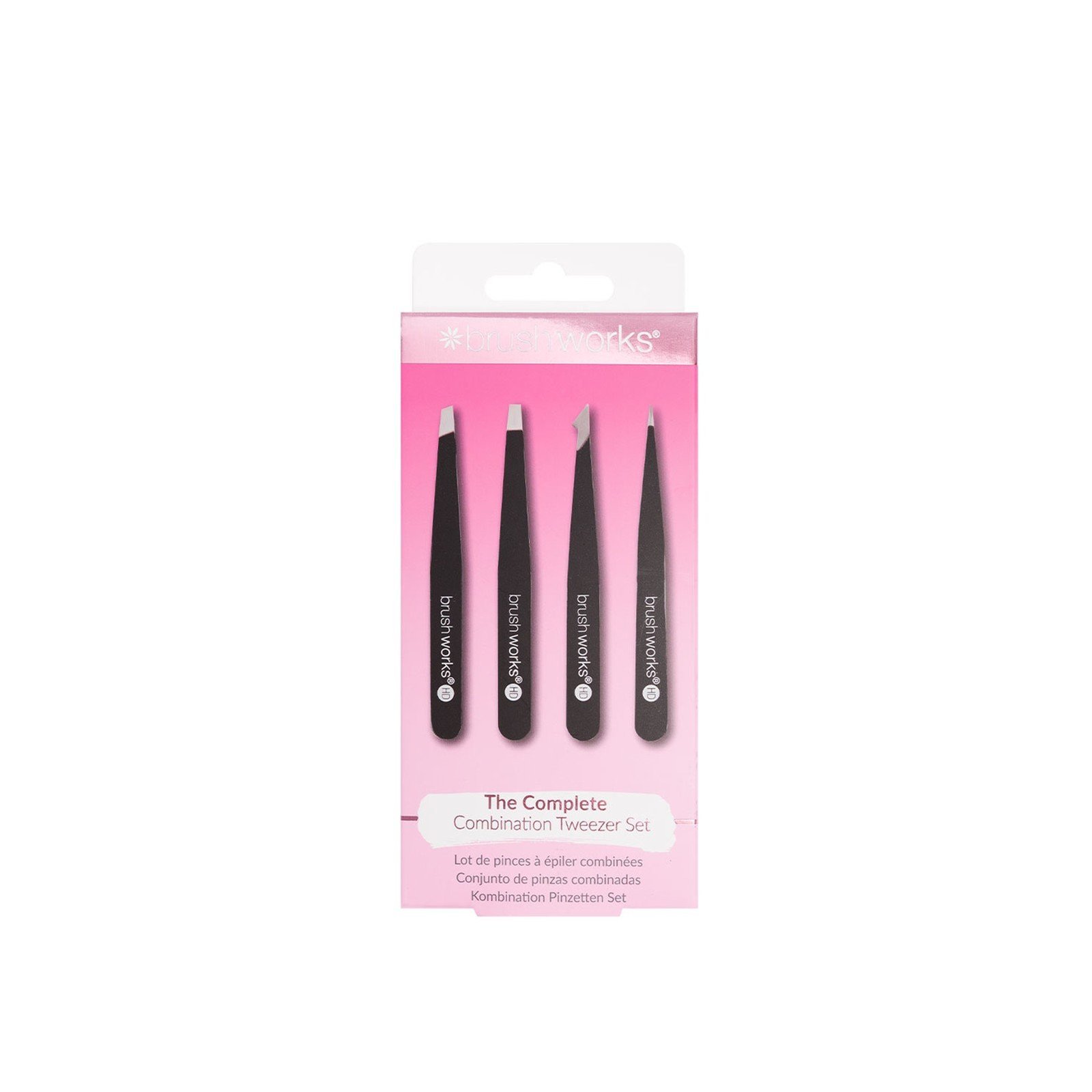 Brushworks طقم ملاقط التركيبات الكامل Black